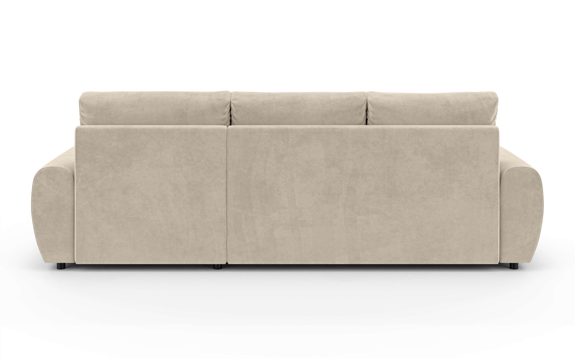 INOSIGN Ecksofa »HAVERHILL Schlafsofa mit Bettkasten, Maße B/H/T: 237/89/166 cm«, L-Form mit Recamiere links oder rechts bestellbar, Wellenunterfederung