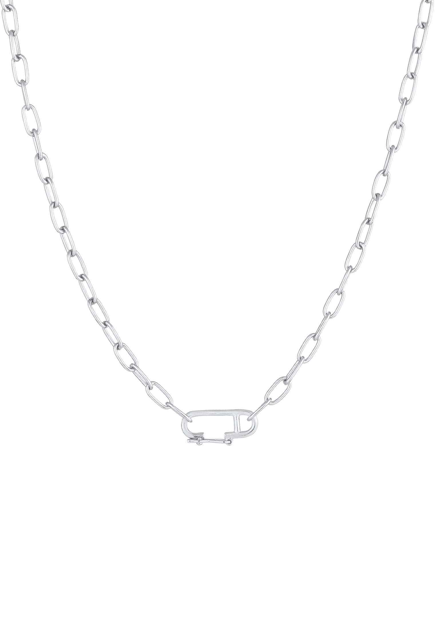 Elli Kette mit Anhänger »Halskette Gliederkette Oval Verstellbar Basic 925 Silber«