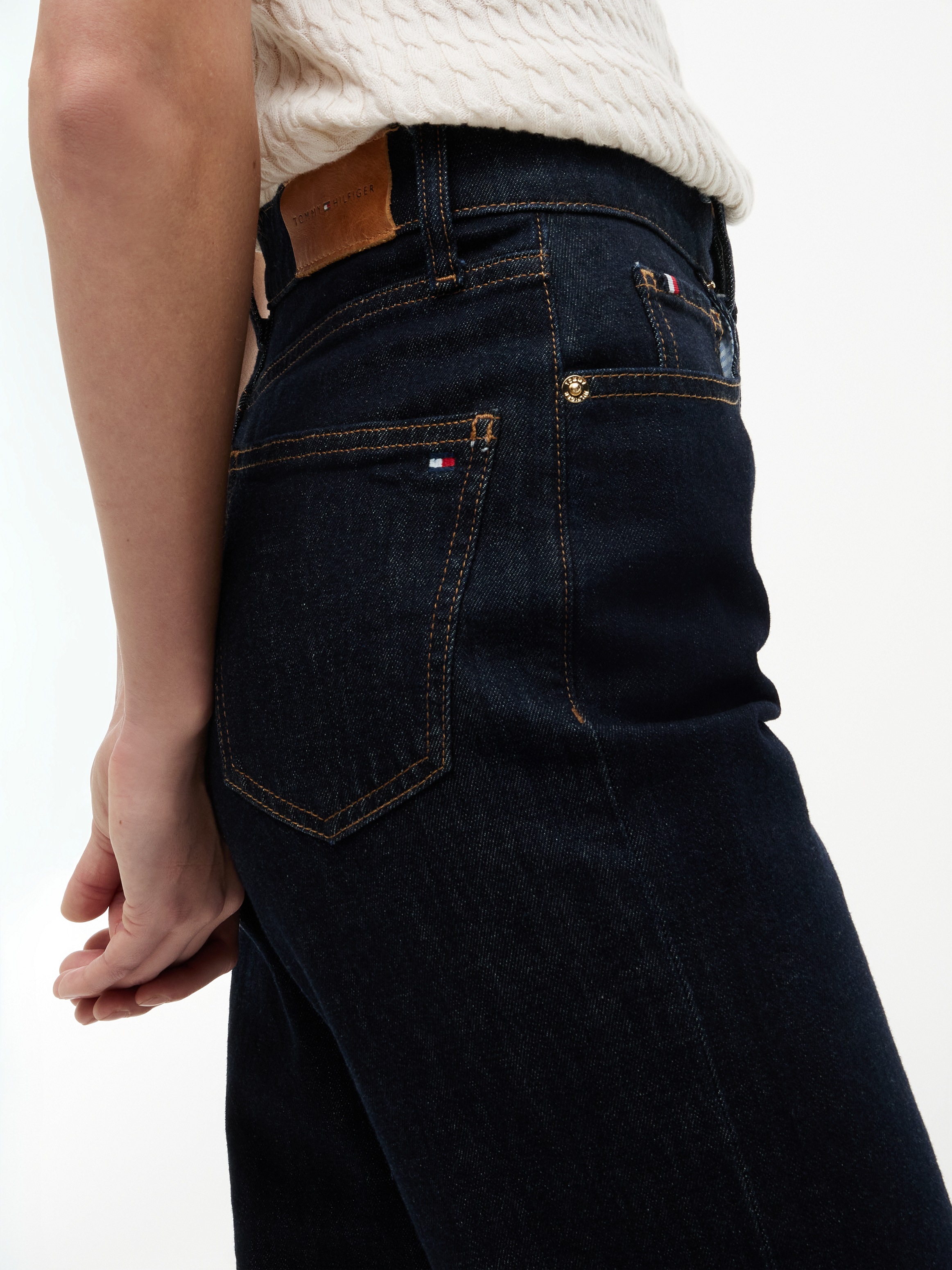 Tommy Hilfiger High-waist-Jeans »TAPERED RINSE HW ANKLE« Baumwolle, knöchellang, high waist