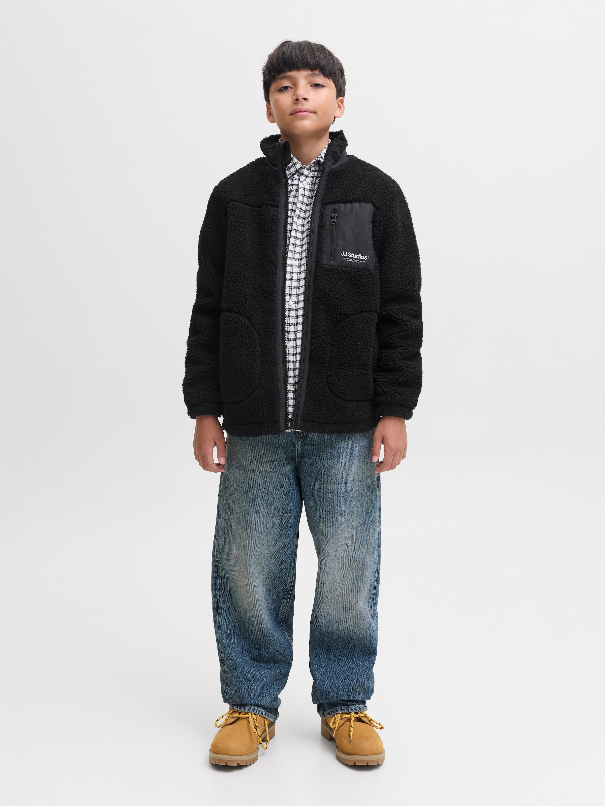 Jack & Jones Junior Kurzjacke »JJESOHO TEDDY JACKET AW26 SN JNR« Kunstfaser, Teddy Material