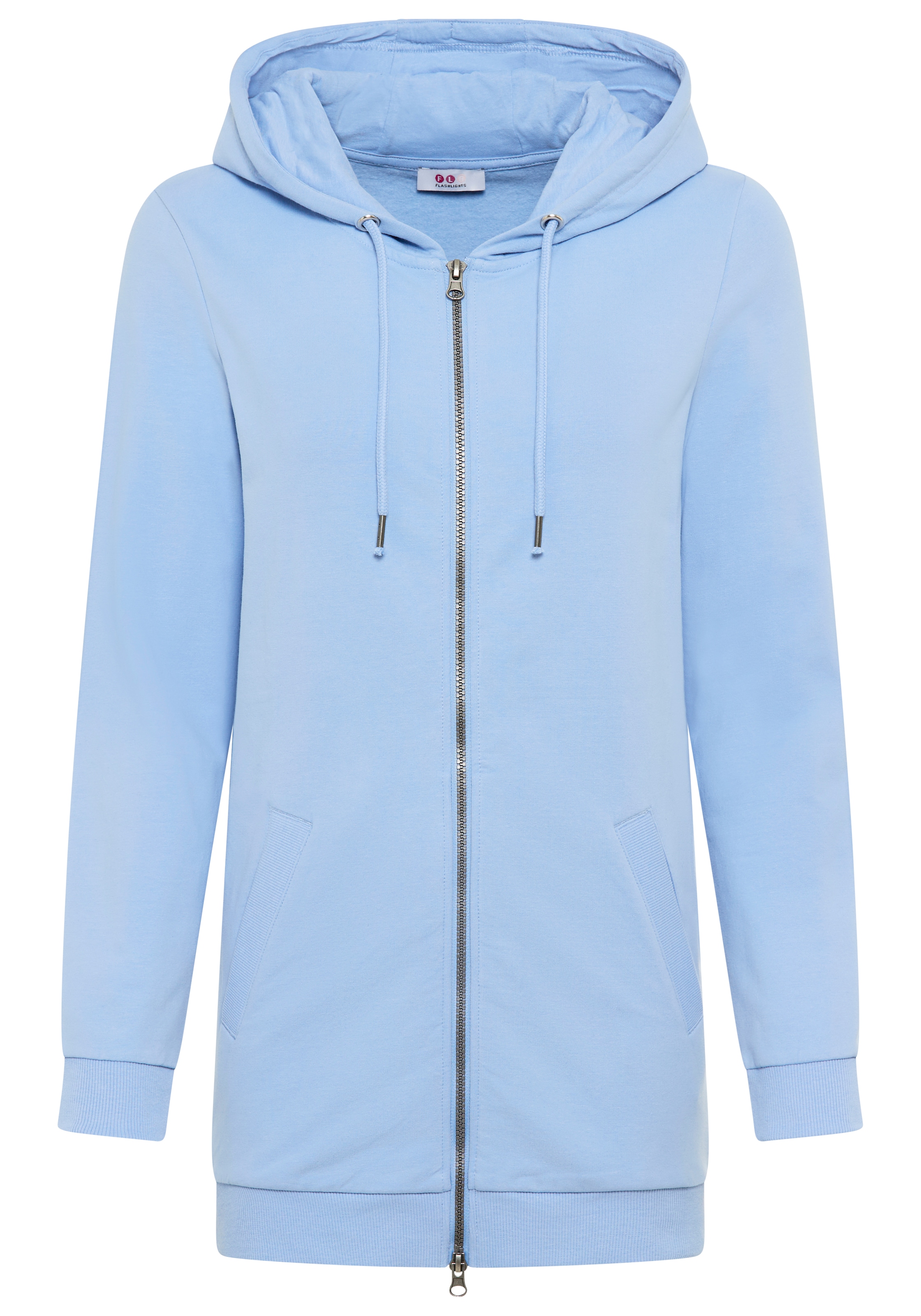 Flashlights Sweatjacke in langer Form mit Zipper