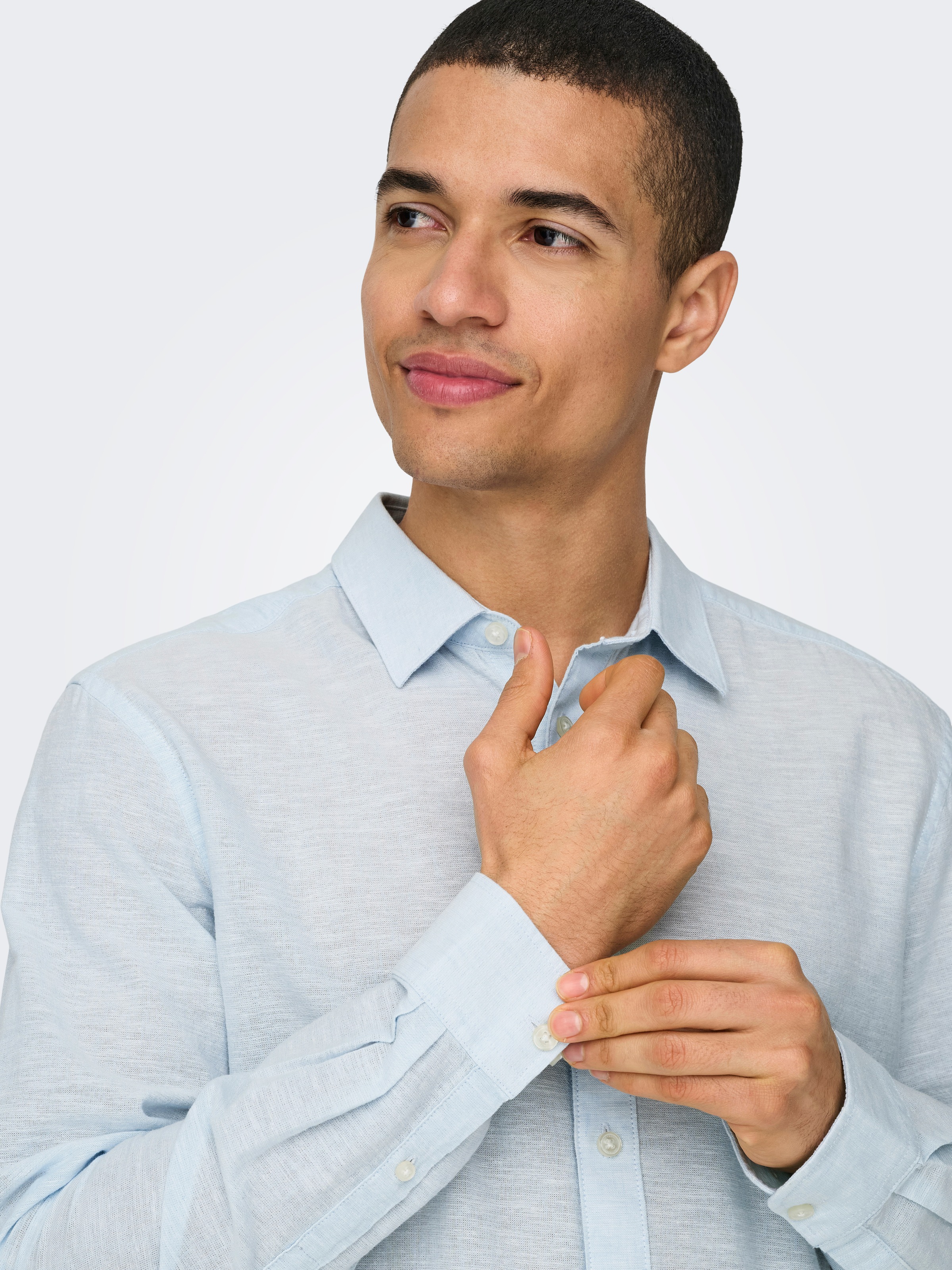 ONLY & SONS Langarmhemd »ONSCAIDEN LS SOLID LINEN SHIRT NOOS«
