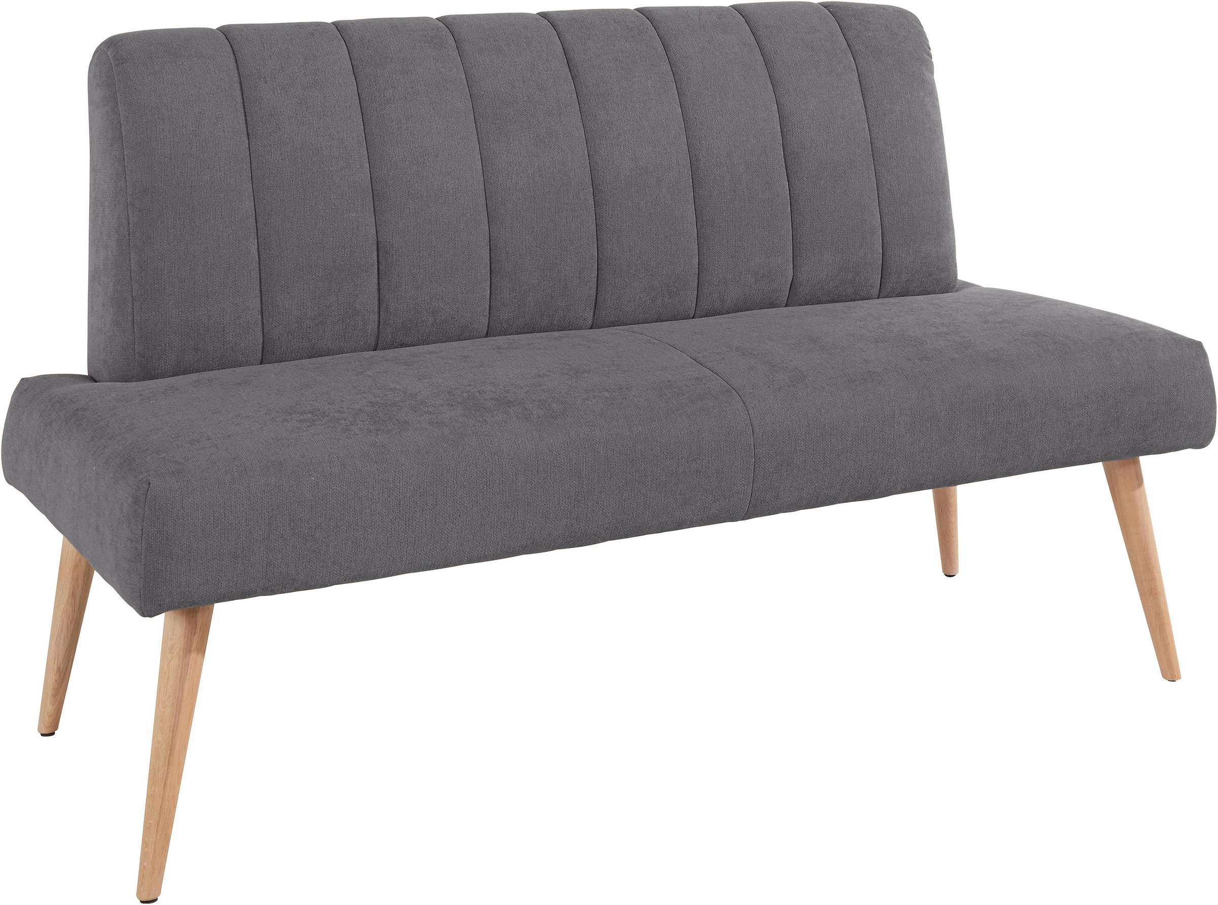 exxpo - sofa fashion Sitzbank »Costa, moderne Rückensteppung, bequem und elegant, hoher Holzfuß«, hochwertige Detailverarbeitung, Frei im Raum stellbar