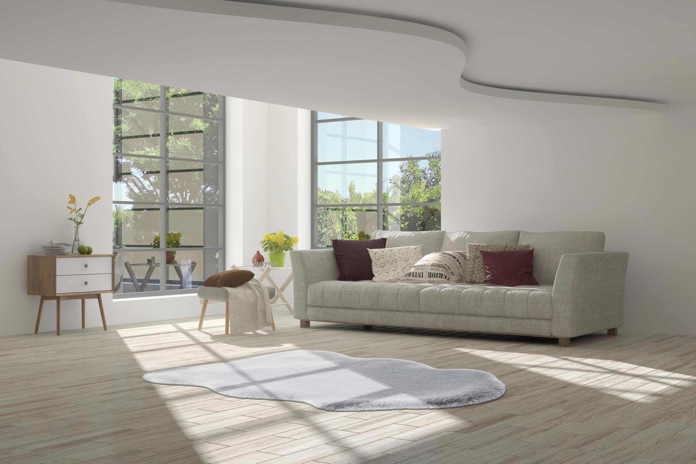 calo-deluxe Fellteppich »Vogesen 200« fellförmig 35 mm Höhe handgetuftet, Kunstfell, Wohnzimmer