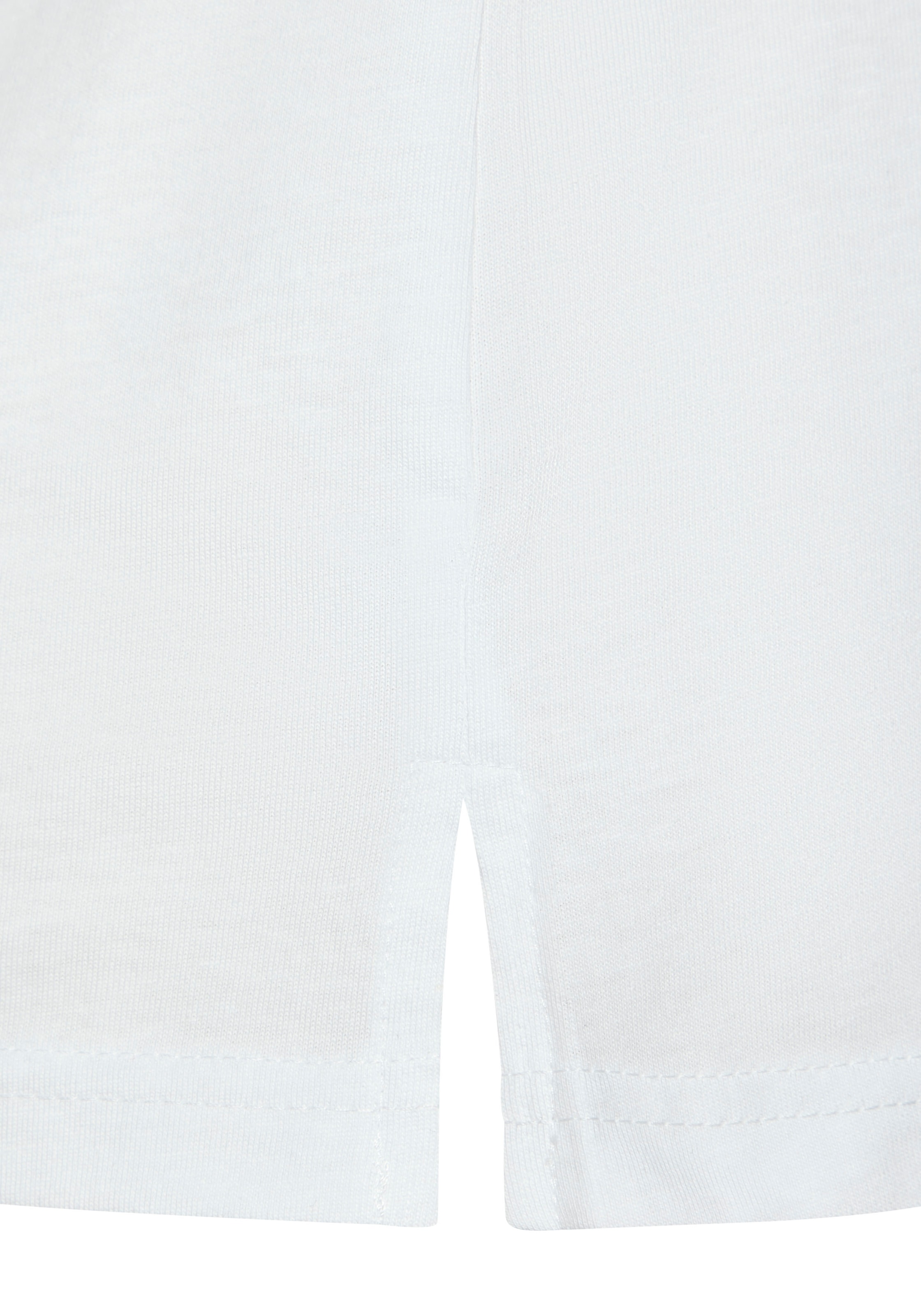 Beachtime T-Shirt »mit modischem Schlitz am Saum«, (3er-Pack), aus hochwertiger Baumwoll-Qualität