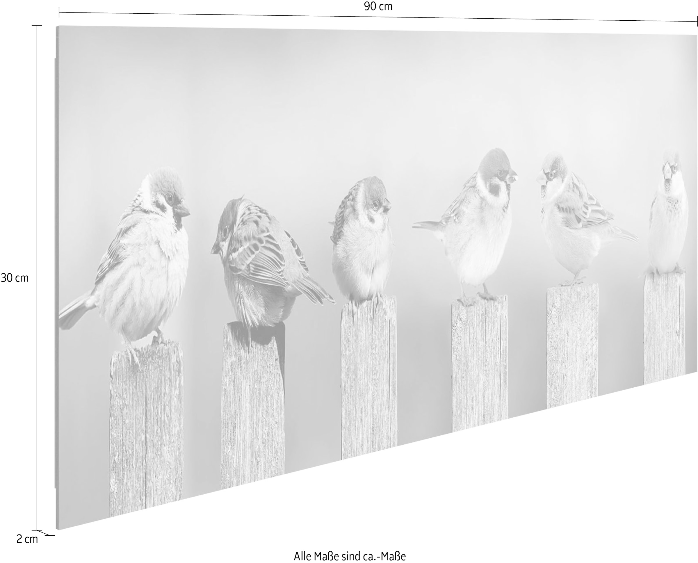 Reinders! Holzbild »Deco Panel 30x90 Bird Family«
