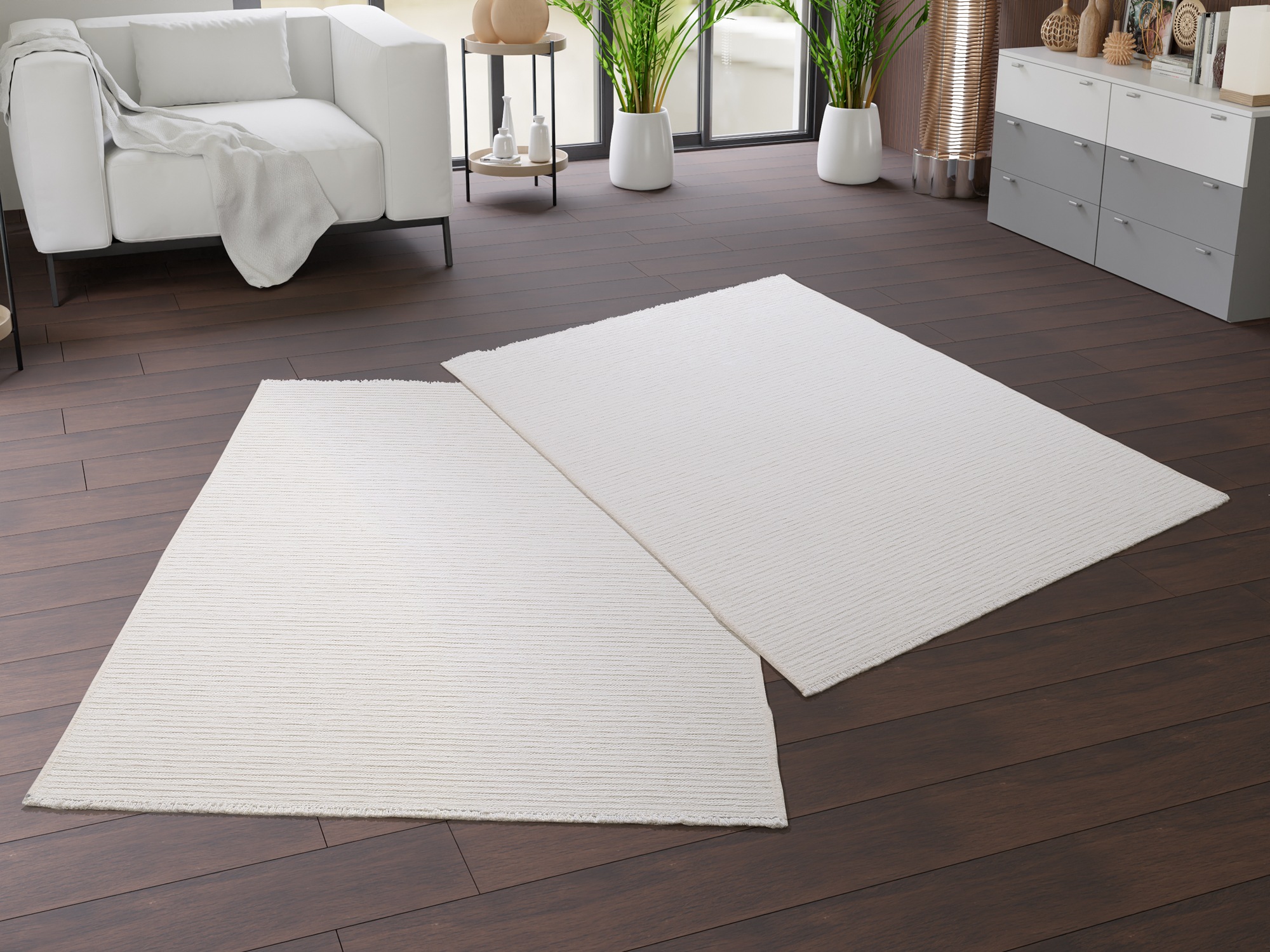 OCI DIE TEPPICHMARKE Teppich »JOKER OF STRIPES« rechteckig 5 mm Höhe Wendeteppich, weiche flache Oberfläche