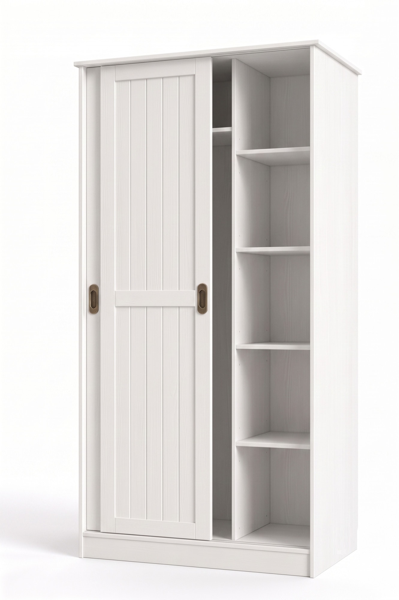 OTTO home Garderobenschrank »Malmö Mehrzweckschrank mit Schiebetüren und Spiegel« aus massiver FSC®-zertifizierter Kiefer, B/T/H 93/37/187 cm