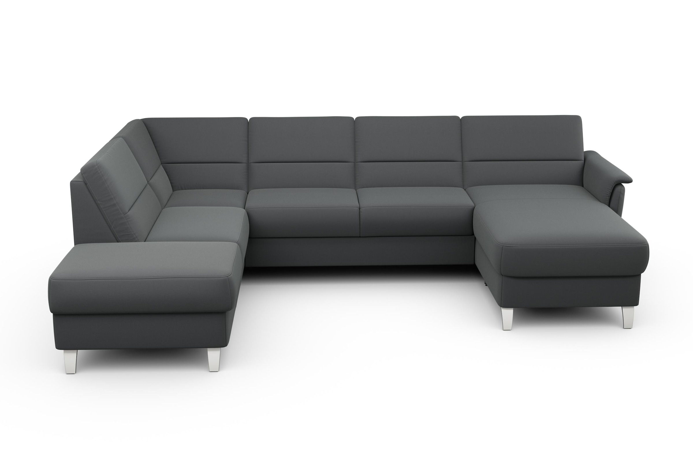 sit&more Wohnlandschaft »Palmera U-Form, B: 308 cm« optional Bettfunktion & Bettkasten, Federkern