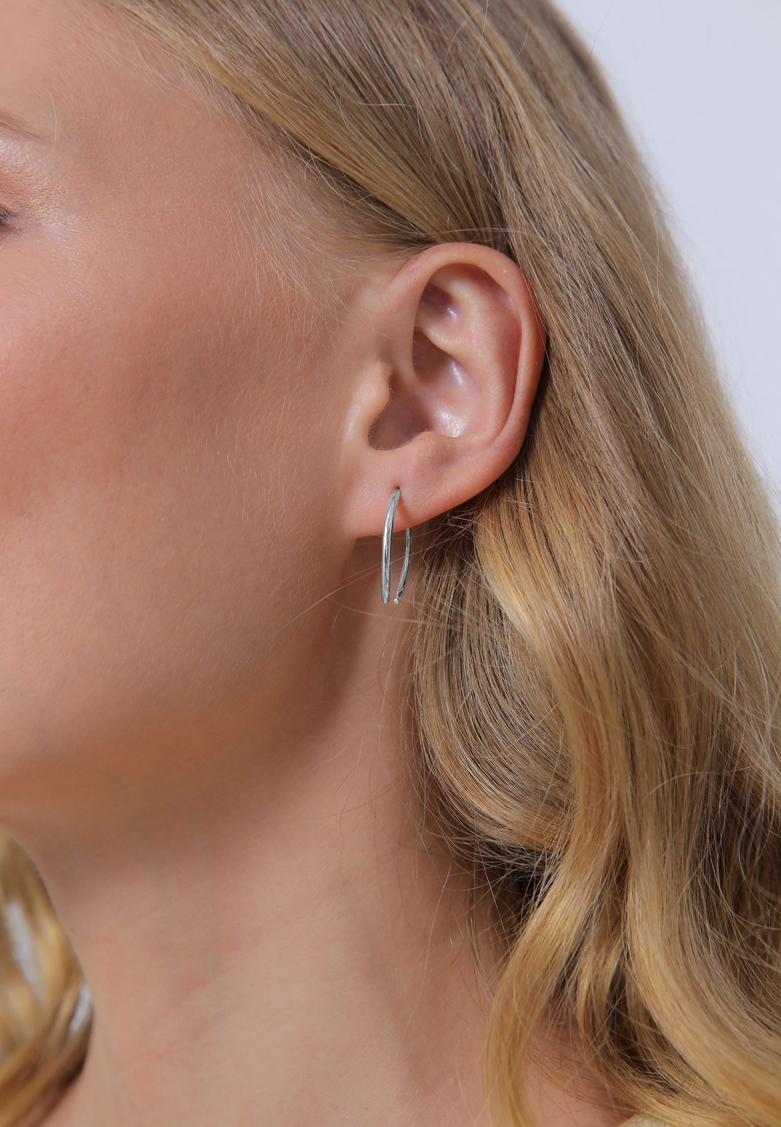 Elli Paar Creolen »Ohrringe Creole Geo Basic Trend 925 Silber«