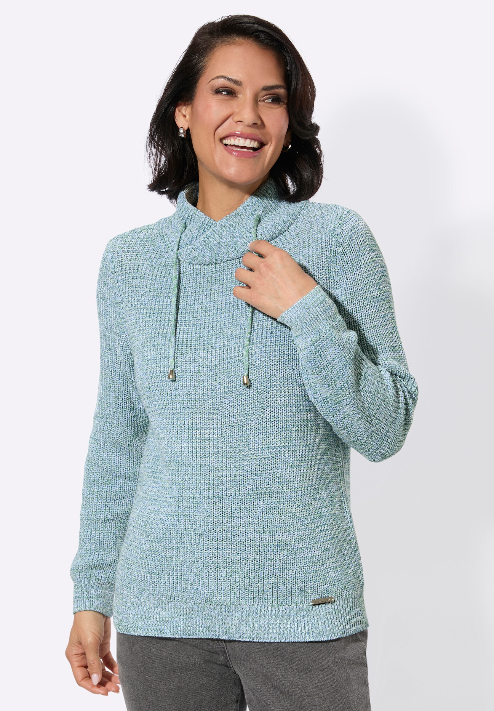 Witt Strickpullover »Stehkragen-Pullover Stehkragenpullover in Melange-Optik«