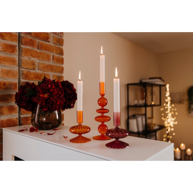 AM Design Kerzenleuchter »aus Glas«, (Set, 2 St.), Stabkerzenhalter, Höhe  ca. 10 cm kaufen im OTTO Online Shop