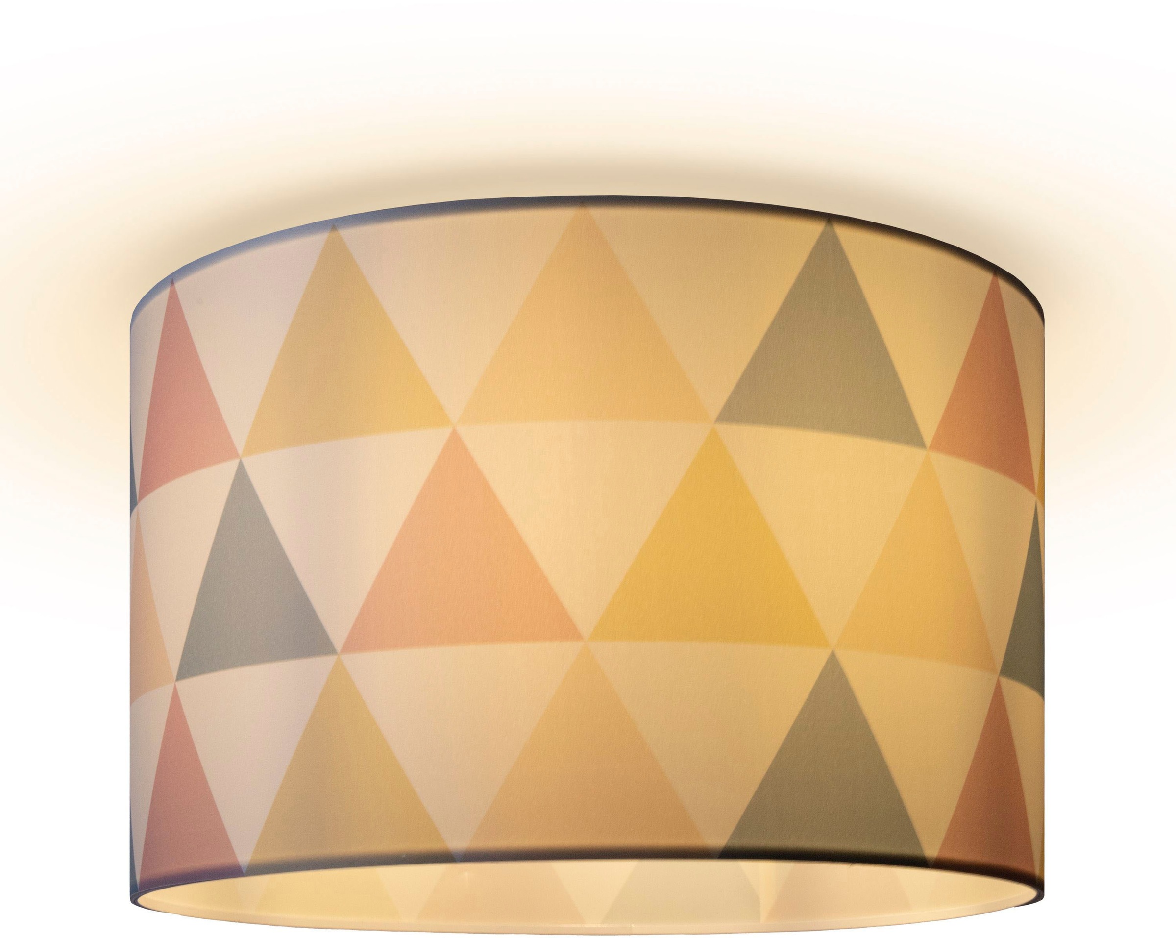Paco Home »Hugo bei Stoff E27 bestellen Deckenlampe Dreiecke OTTO Bunt Deckenleuchte Delta«, Modern Lampenschirm Deckenleuchte