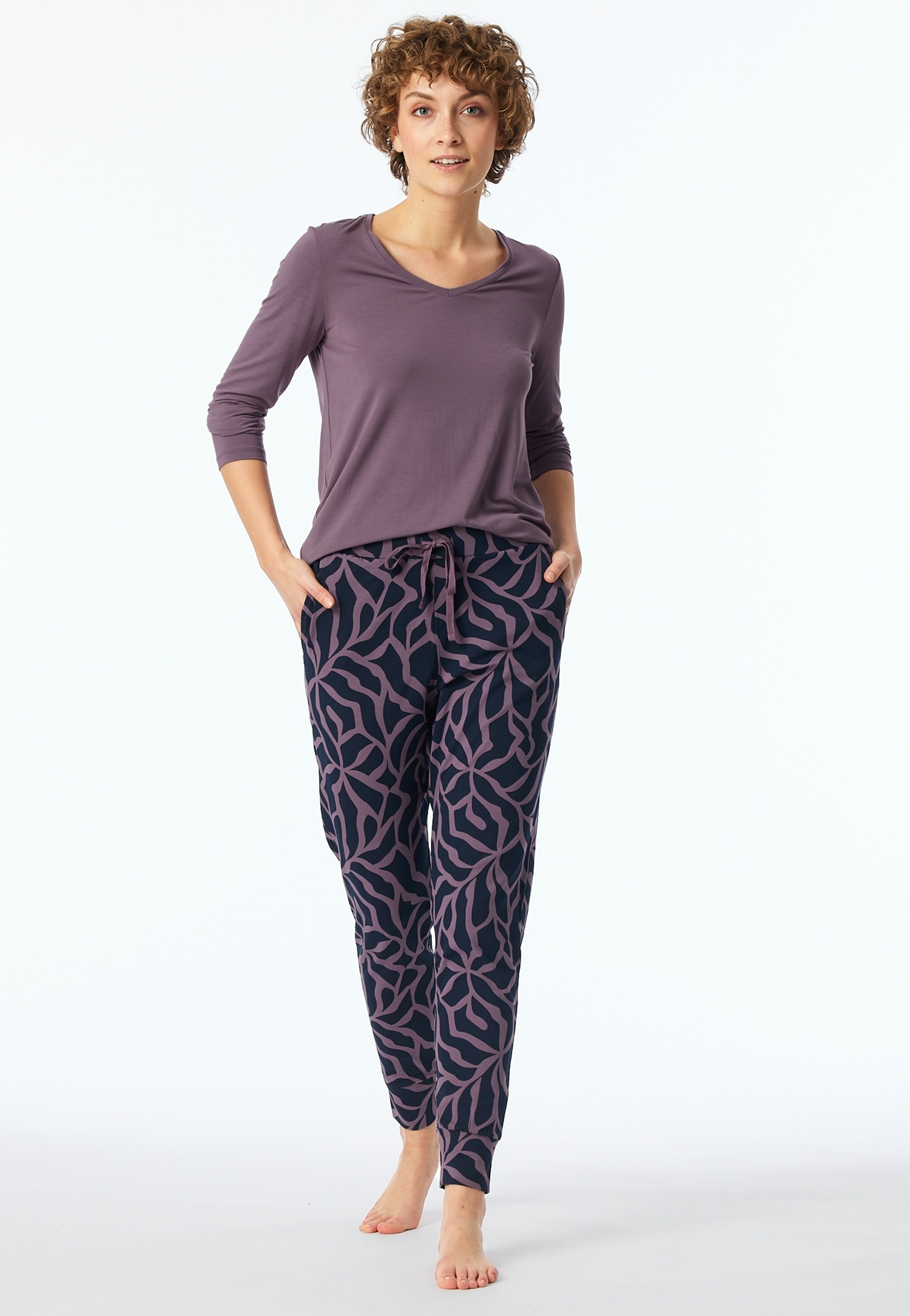 Schiesser Loungehose »"Mix+Relax"«, mit auffälligem Druckmuster