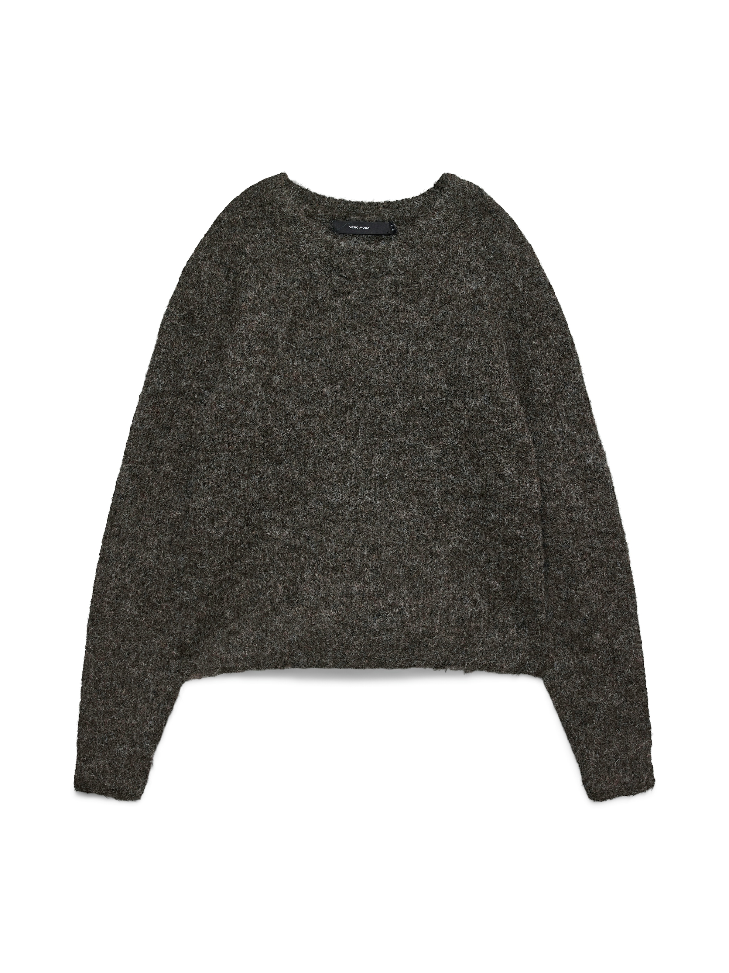 Vero Moda Strickpullover »VMNOVAH LS O-NECK PULLOVER GA NOOS« Materialmix, regular fit