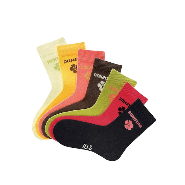 H.I.S Socken, (7 Paar), für Kinder mit Blumenmotiv online bei OTTO