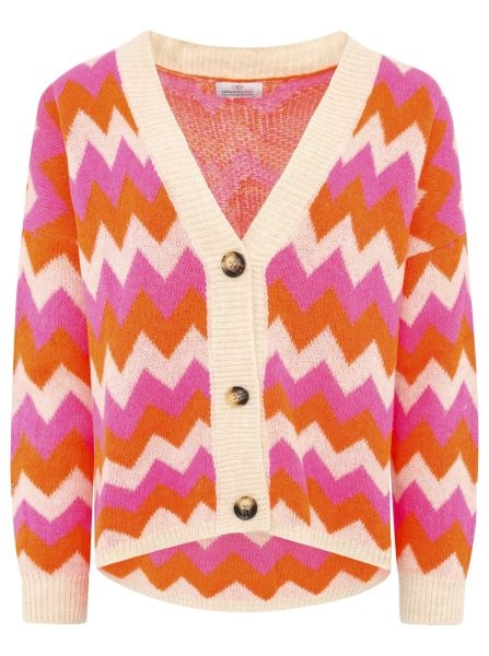 Zwillingsherz Cardigan »"Buntes ZickZack"«, mit figurumspielendem Schnitt
