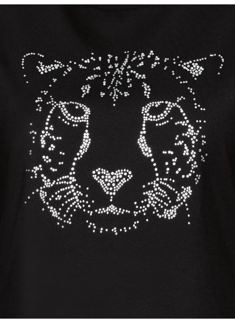 Trigema T-Shirt »TRIGEMA T-Shirt mit glitzerndem Leopardenprint«, (1 tlg.)