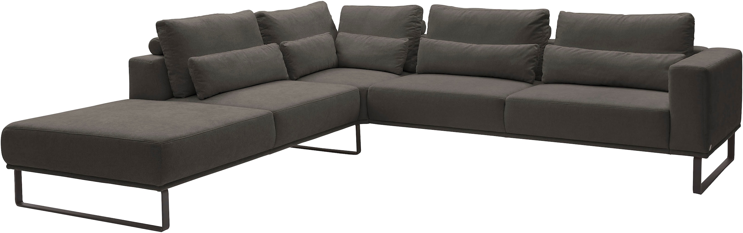 Musterring Ecksofa »JustB! PM100« wahlweise mit Funktion und Kissen, mit Metallkufe, Maße 200 x 308 cm