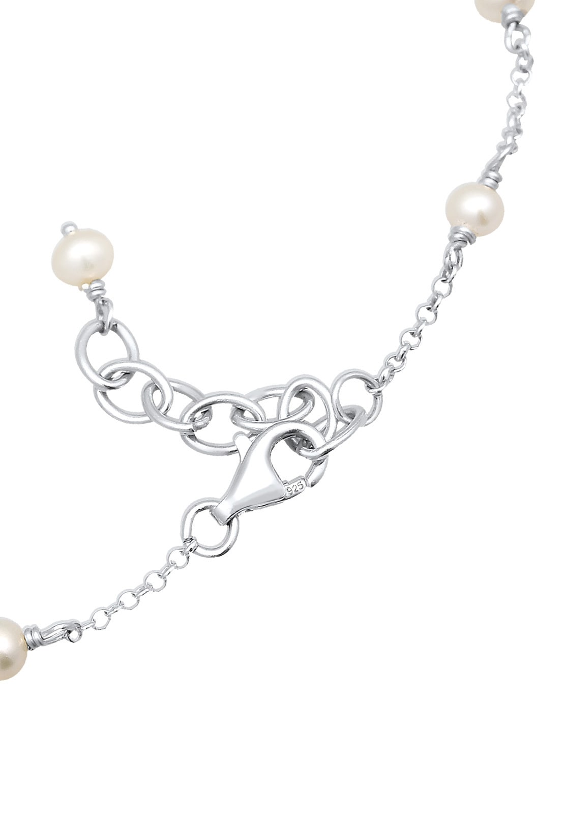 Elli Fußkette »Fußschmuck Fußkette mit Süßwasserzuchtperle 925 Silber«