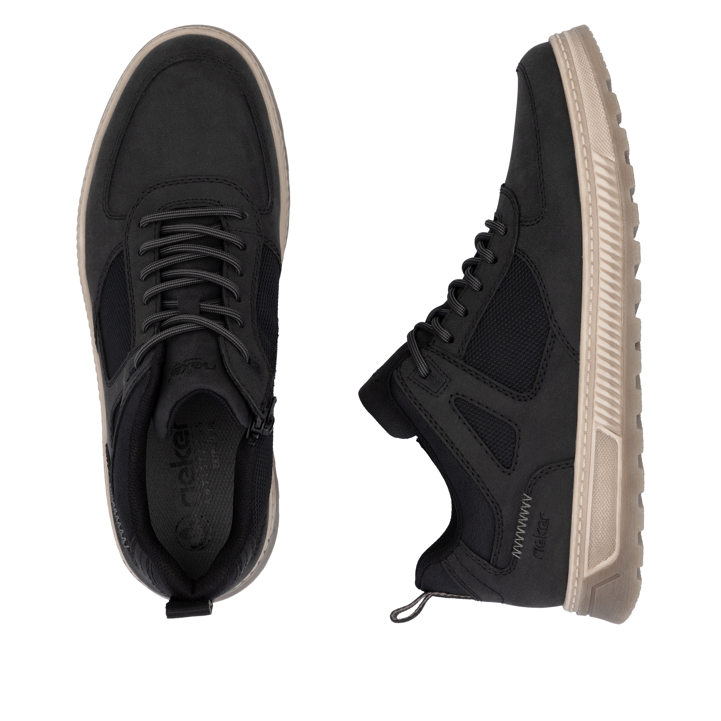 Rieker Sneaker  Schnürschuh, Halbschuh, Outdoorschuh mit gepolstertem Schaftrand