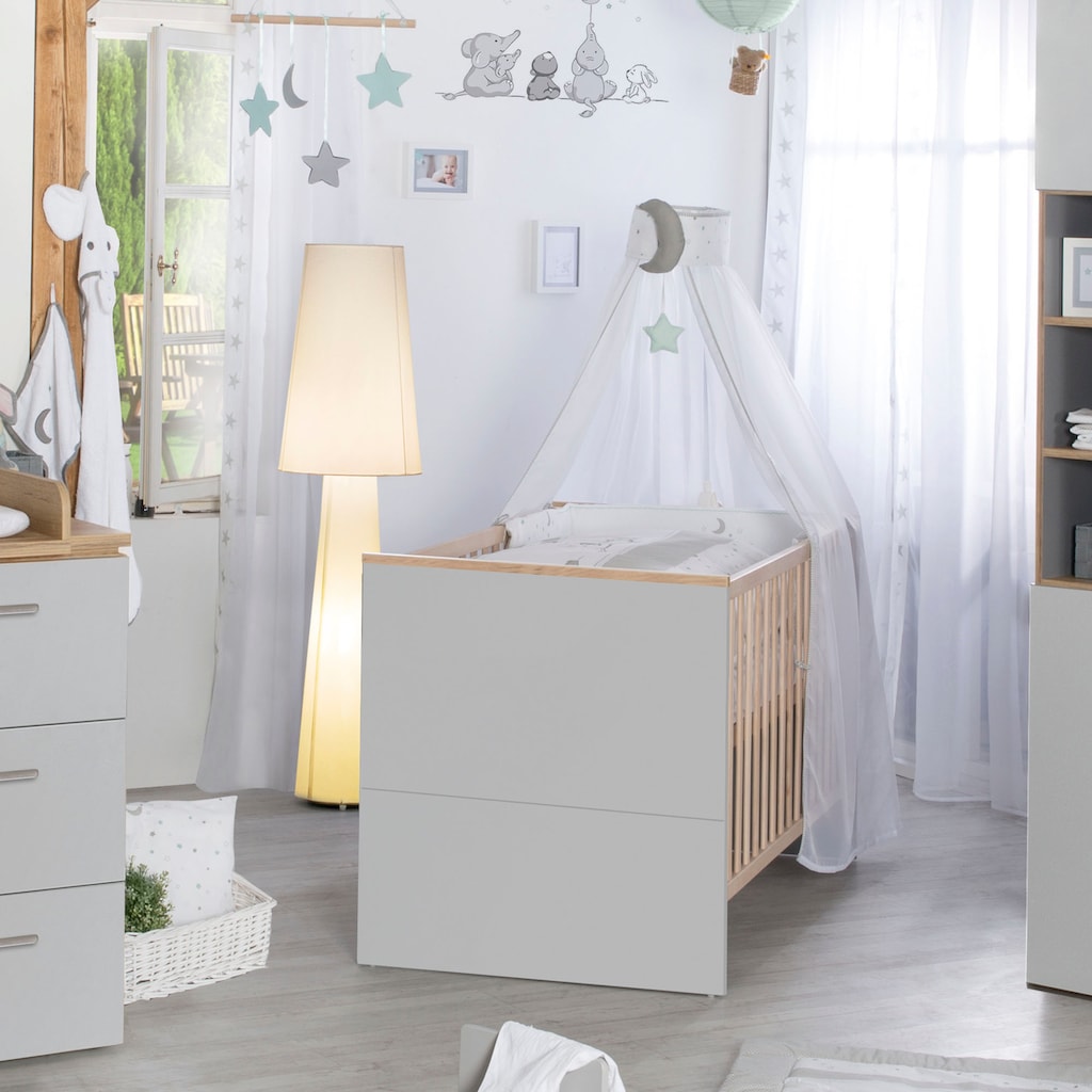 roba® Babyzimmer-Komplettset »Tobi«, (Set, 3 St., Kinderbett, Schrank, Wickelkommode), mit Kinderbett, Schrank und Wickelkommode