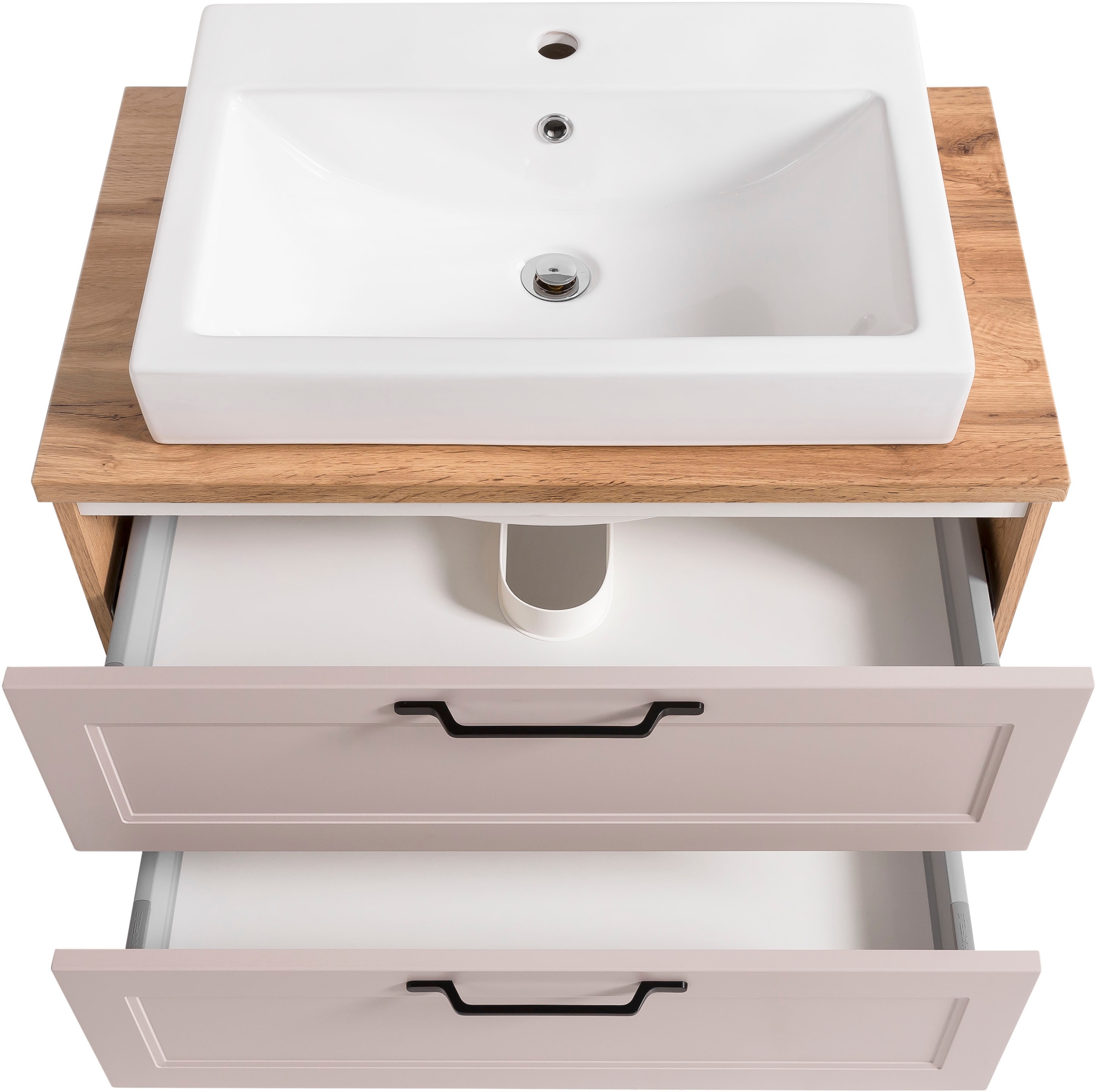 welltime Badmöbel-Set »Lana«, (Komplett-Set, 2 St.), Badezimmer-Set, 2-teilig, inkl. Waschbecken, 80 cm breit