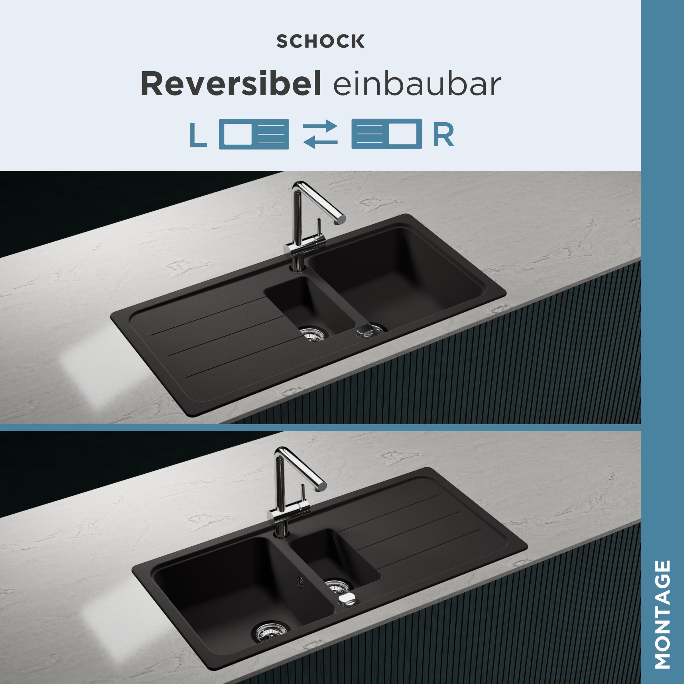 Schock Granitspüle »Formhaus« mit Restebecken