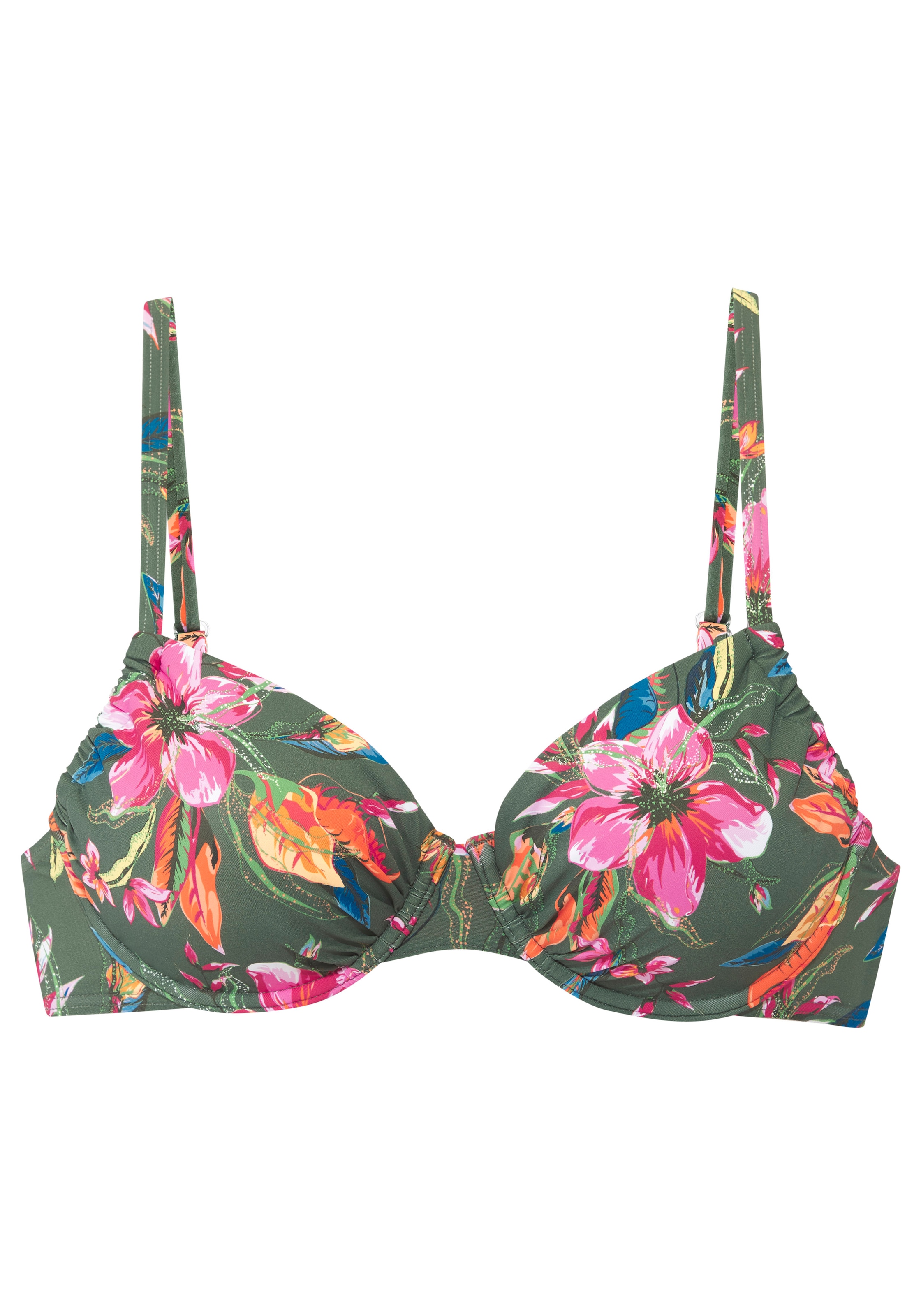 LASCANA Bügel-Bikini-Top »Malia« mit tropischem Print