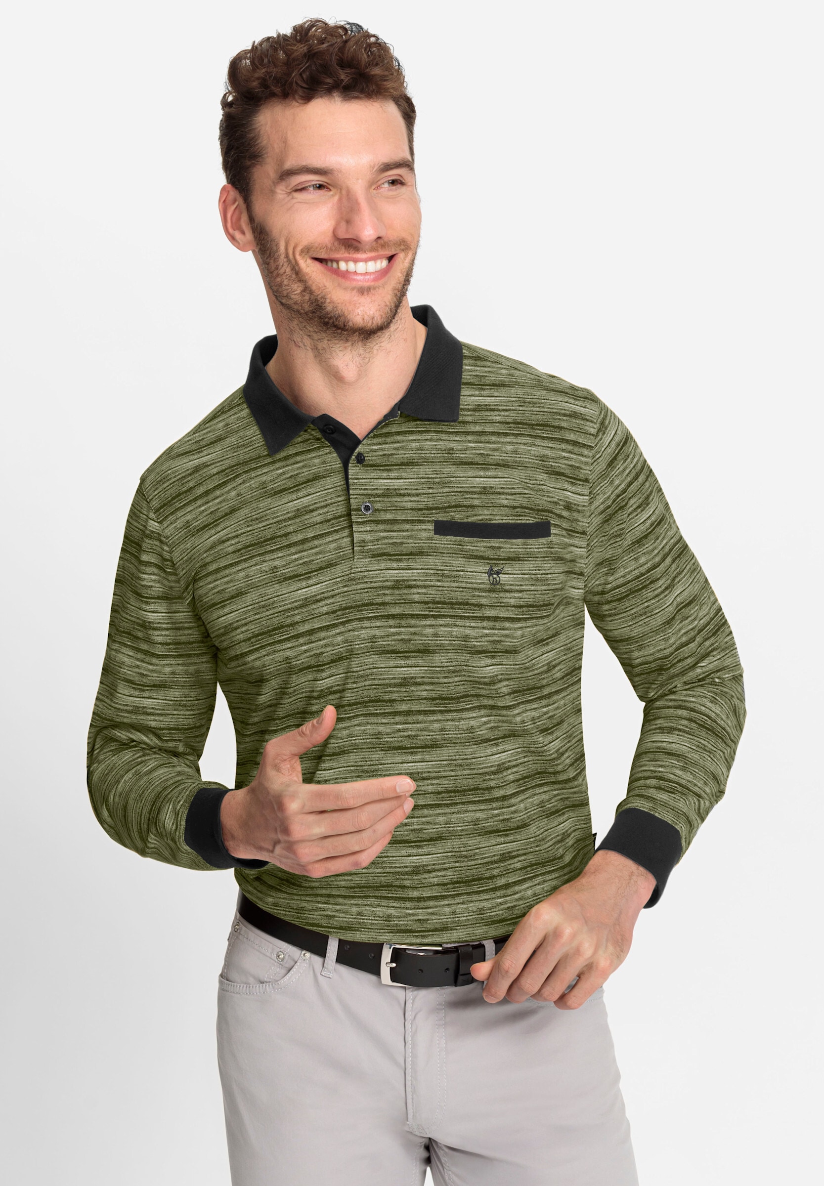 Hajo Poloshirt »Langarm-Poloshirt Langarm-Poloshirt , temperaturausgleichend und bügelfrei«