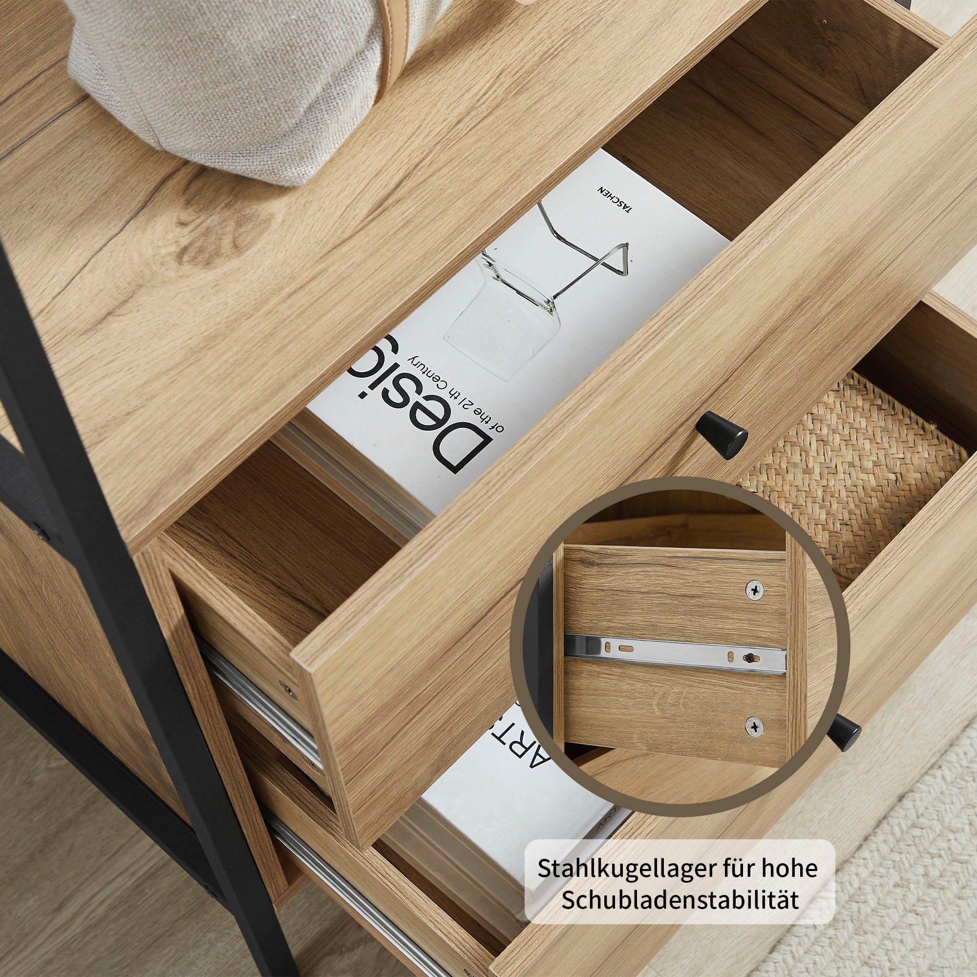 OTTO home Garderobenschrank »Tayler«, Melamin-Tischplatte, pulverbeschichtetem Metallgestell, Höhe 180 cm