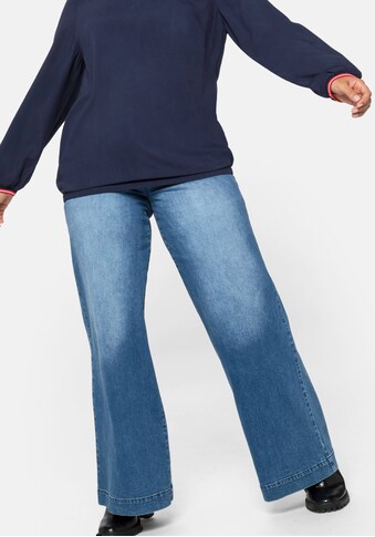 Sheego Stretch-Jeans, mit Formbund und weitem Bein kaufen