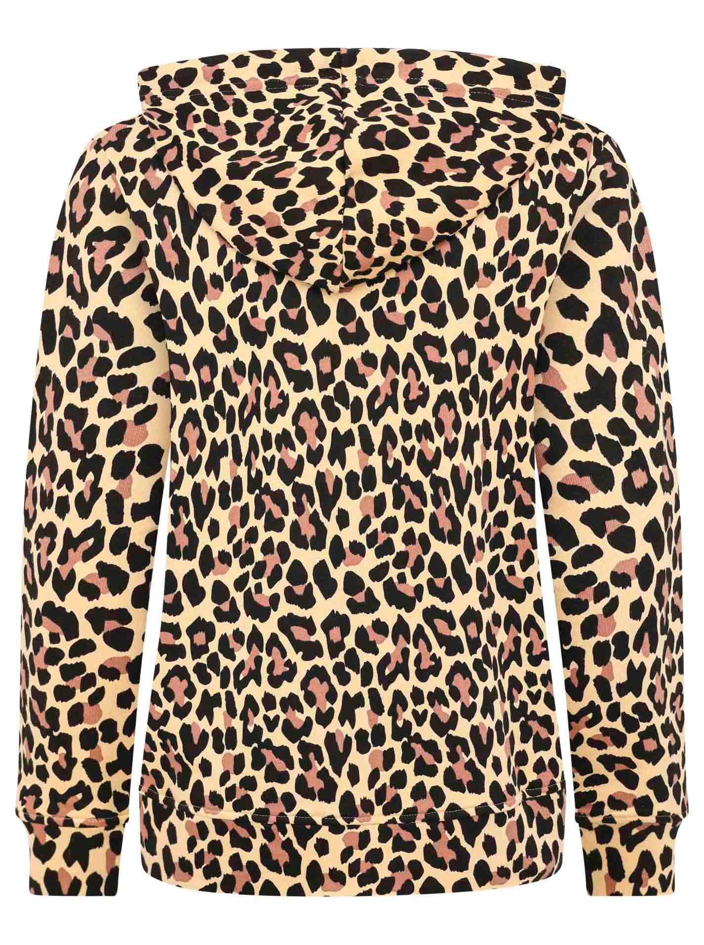 Zwillingsherz Hoodie »"Leo AOP"«, Leo-Design mit V-Ausschnitt und Kapuze