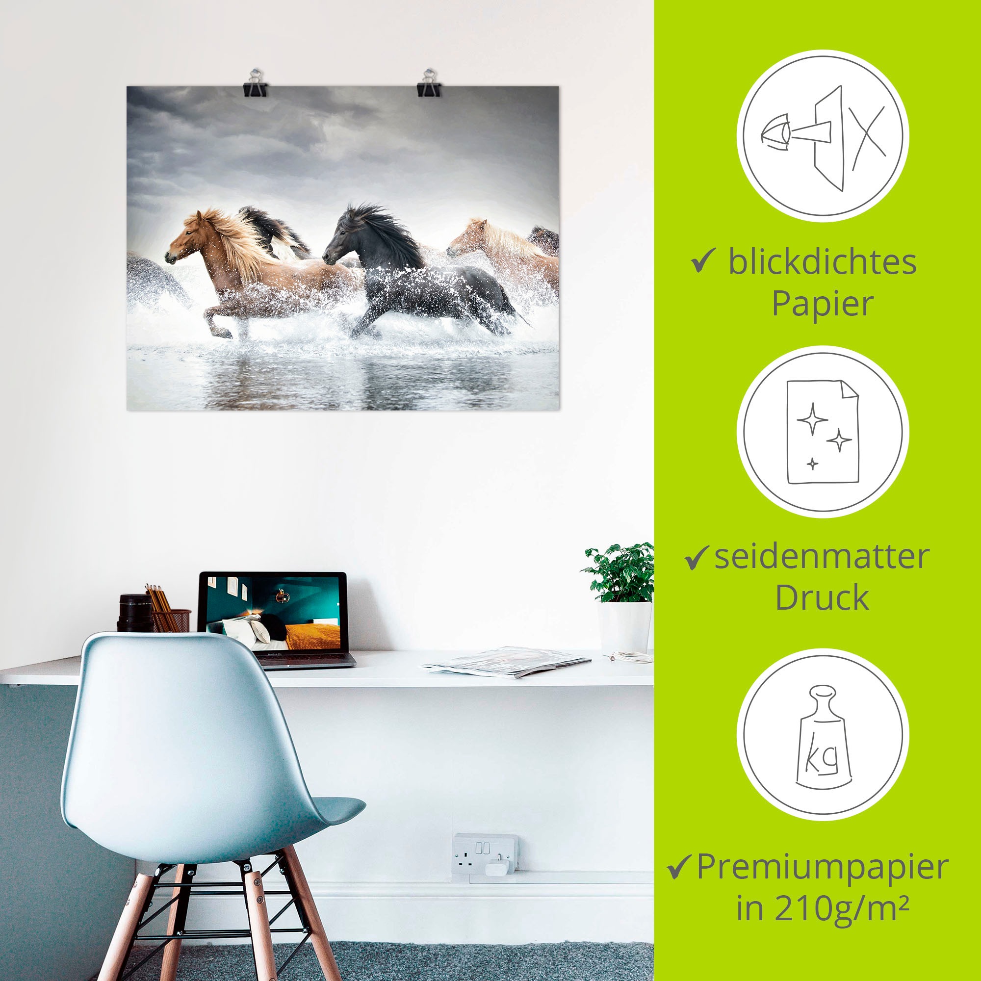 Artland Wandbild »Pferderennen V«, Pferdebilder, (1 St.), als Leinwandbild, Poster in verschied. Größen