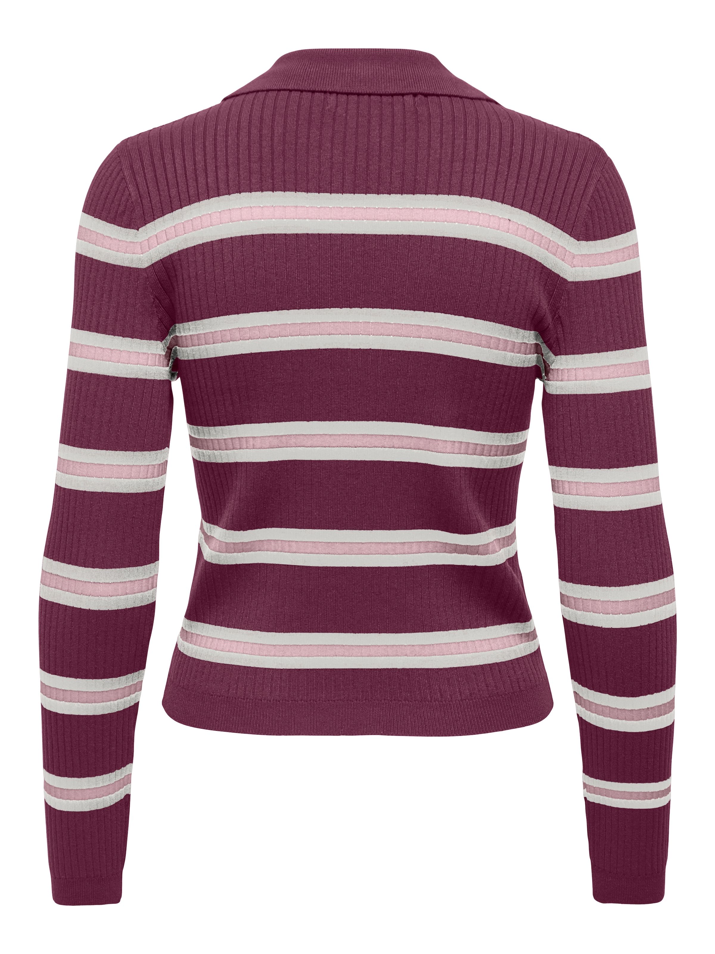 ONLY Polokragenpullover »ONLKAYA LIFE LS STRIPE POLO NOOS KNT«