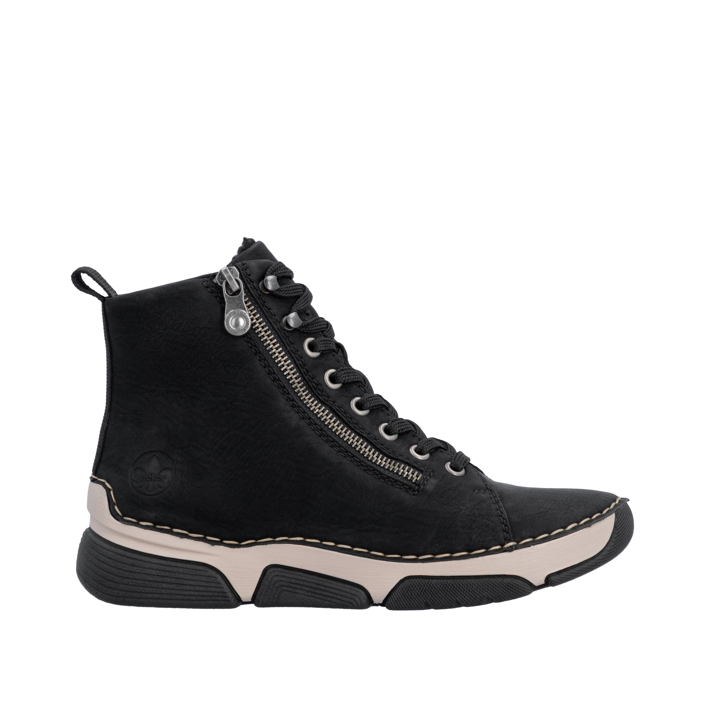 Rieker Sneaker  Freizeitschuh, Halbschuh, Schnürschuh mit Kontraststeppung