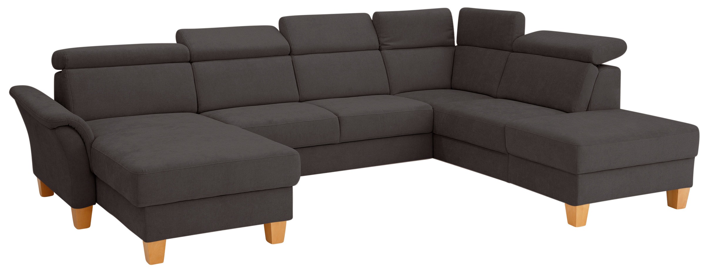 Home affaire Wohnlandschaft »Conville U-Form« Kopfteilverstellung wahlweise mit Bettfunktion und Bettkasten