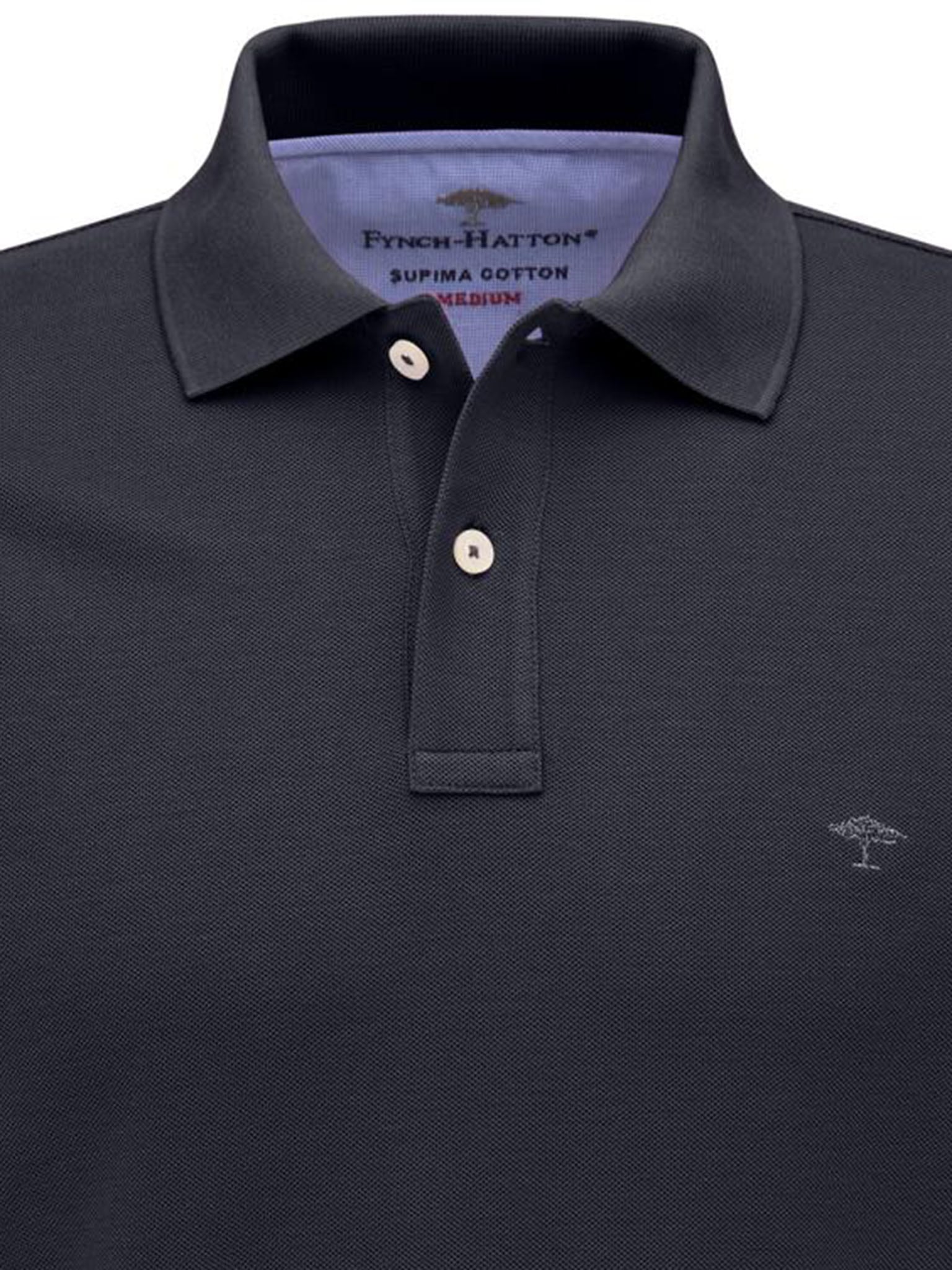 FYNCH-HATTON Poloshirt normale Passform, mit 2-Knopf-Polokragen, aus Baumwolle