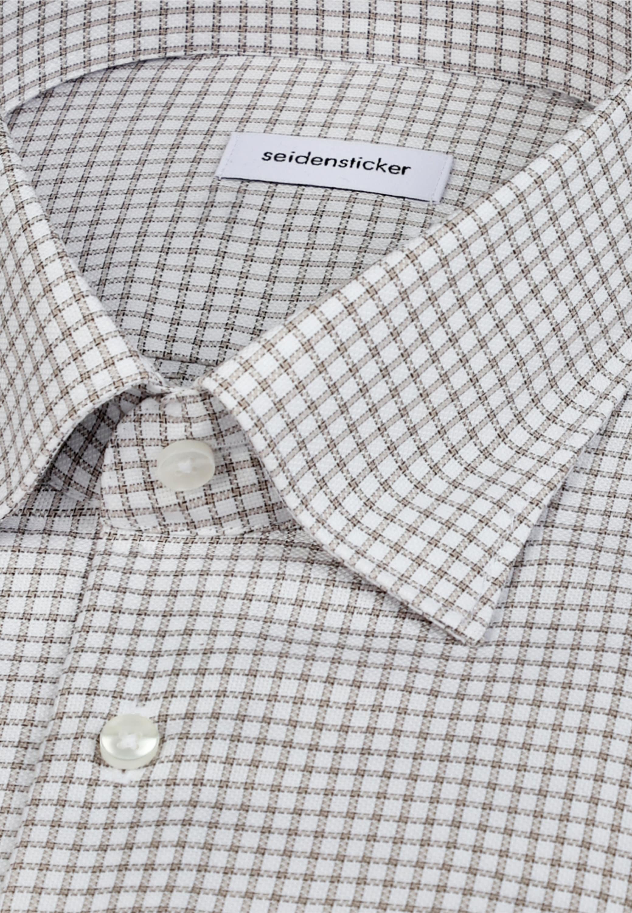 seidensticker Businesshemd »Schwarze Rose« Comfort 1/2 Covered-Button-Down-Kragen Karo