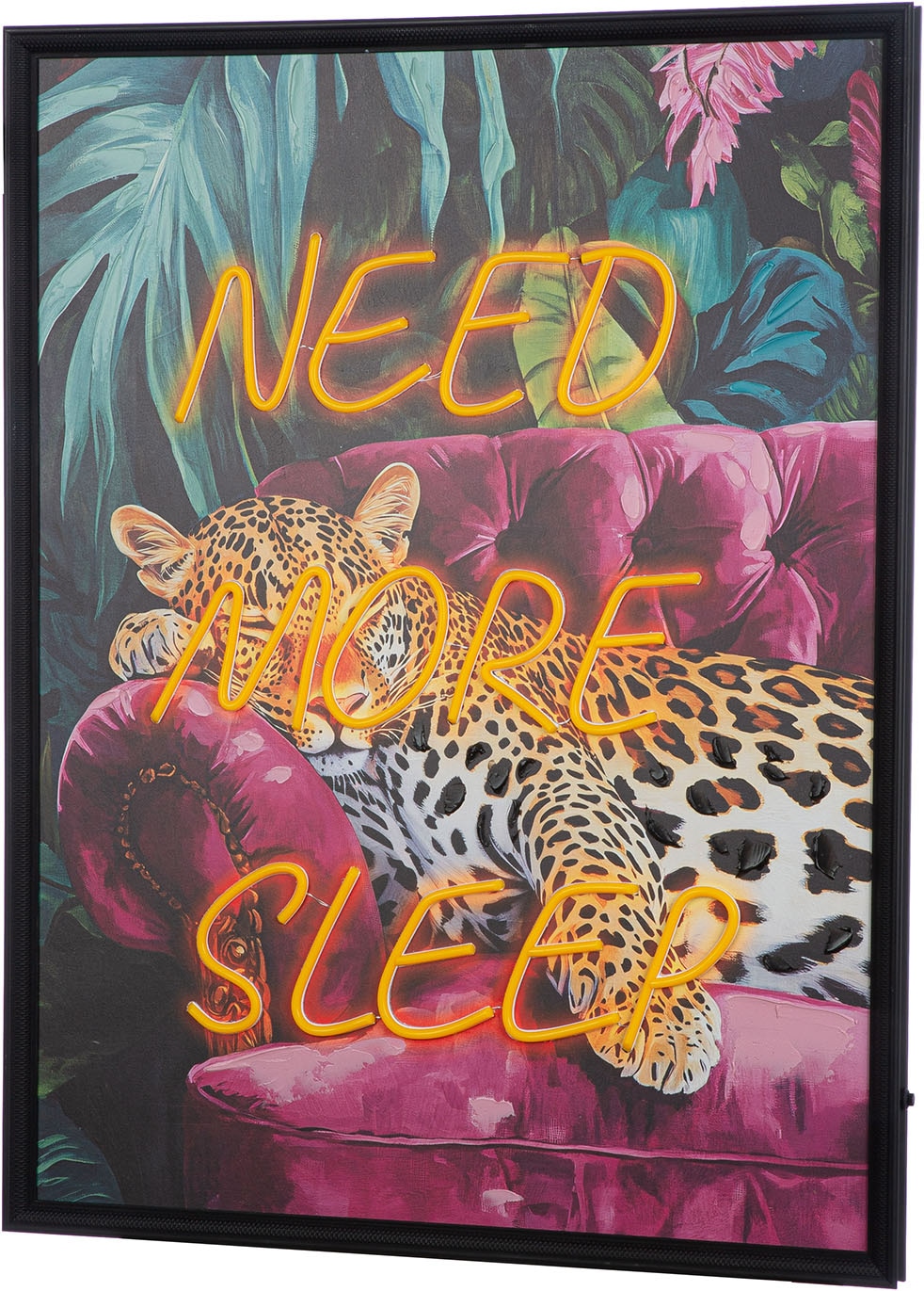 GILDE Holzbild »Bild rechteckig Need more sleep« Tiere 1 Stk. tlg.