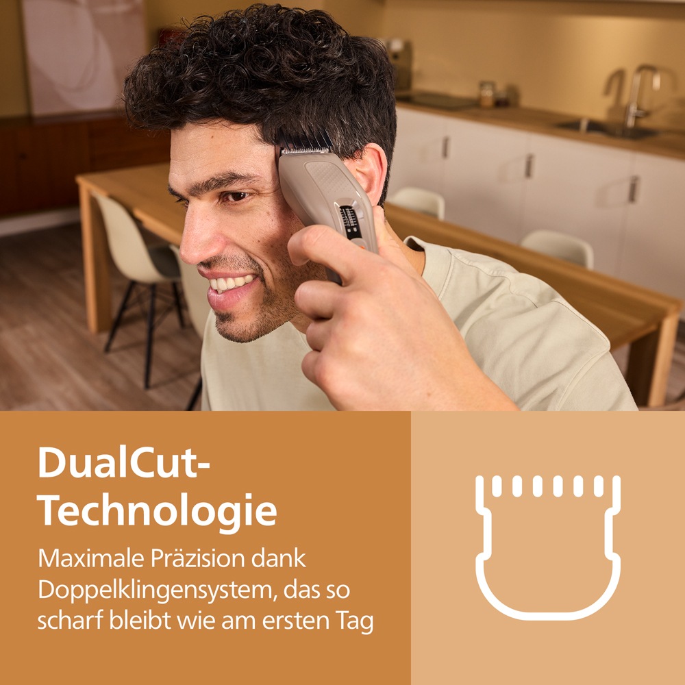 Philips Haarschneider »Serie 5000 HC5733/15« 2 Aufsätze 16 Längeneinstellungen, Turbo Modus und PowerAdapt Sensor