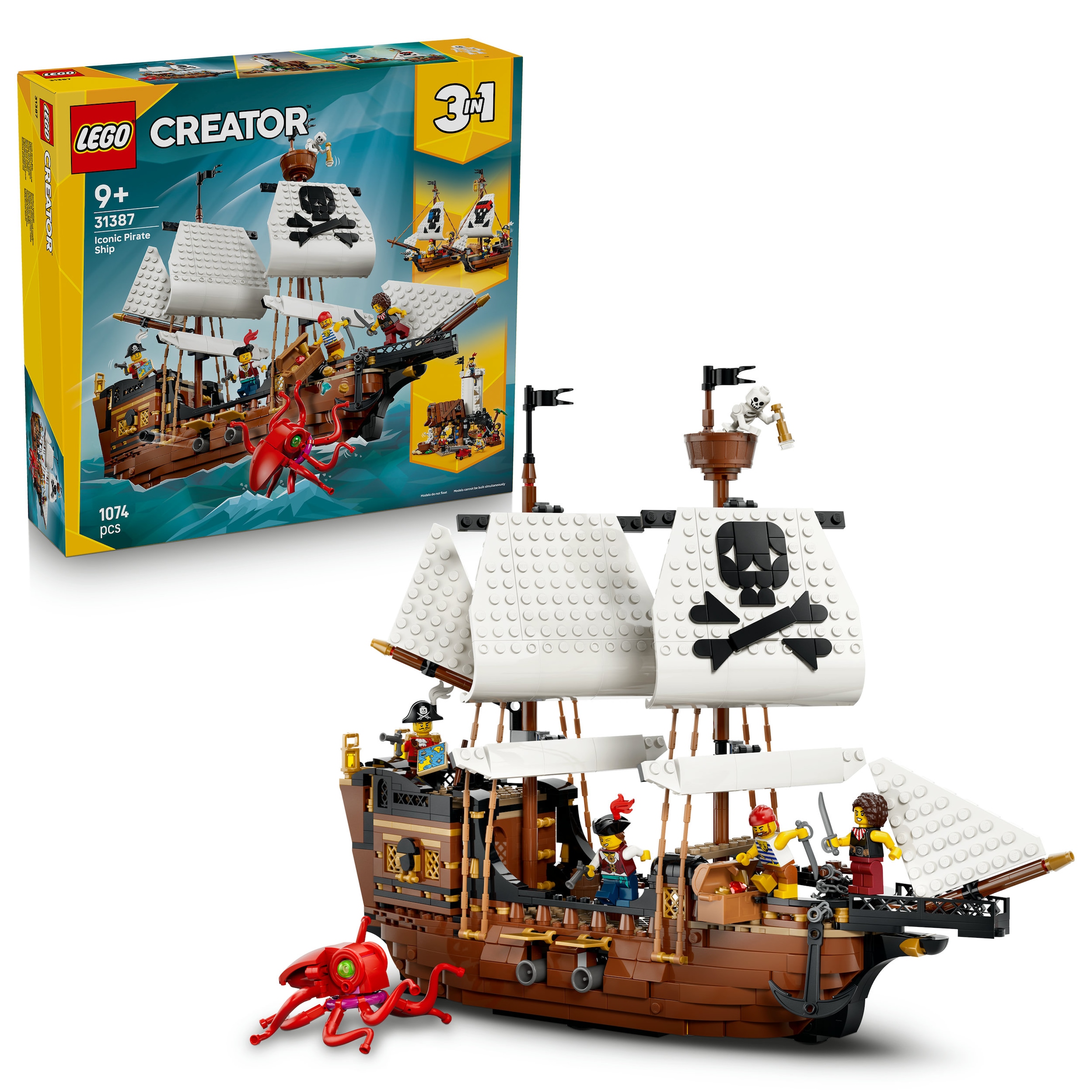 LEGO® Konstruktionsspielsteine »Legendäres Piratenschiff (31387), LEGO Creator« Made in Europe