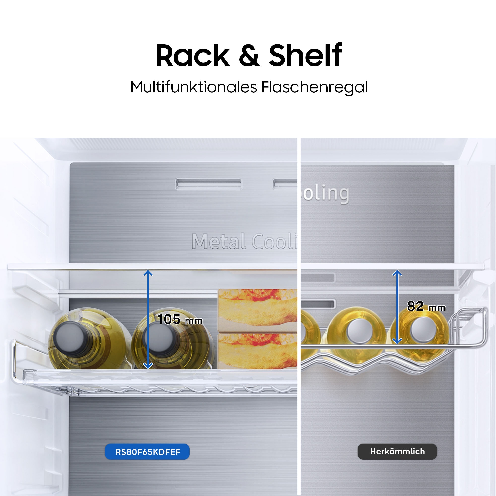 Samsung Side-by-Side RS80F »RS80F65KDF« 178 cm hoch 91,2 cm breit