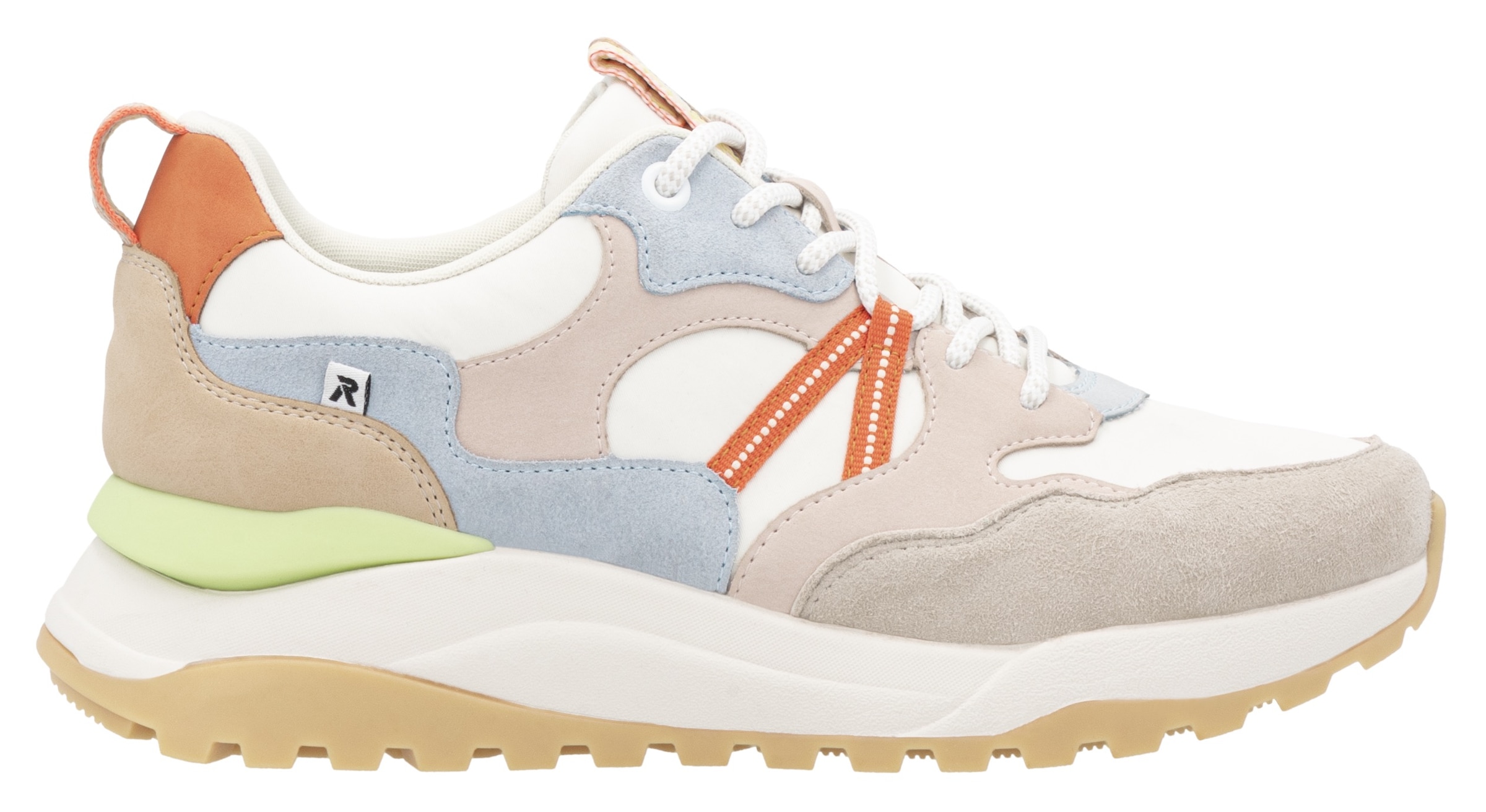 RIEKER Sport Keilsneaker »Bel Air«, Freizeitschuh, Halbschuh, Schnürschuh mit herausnehmbarem Fußbett