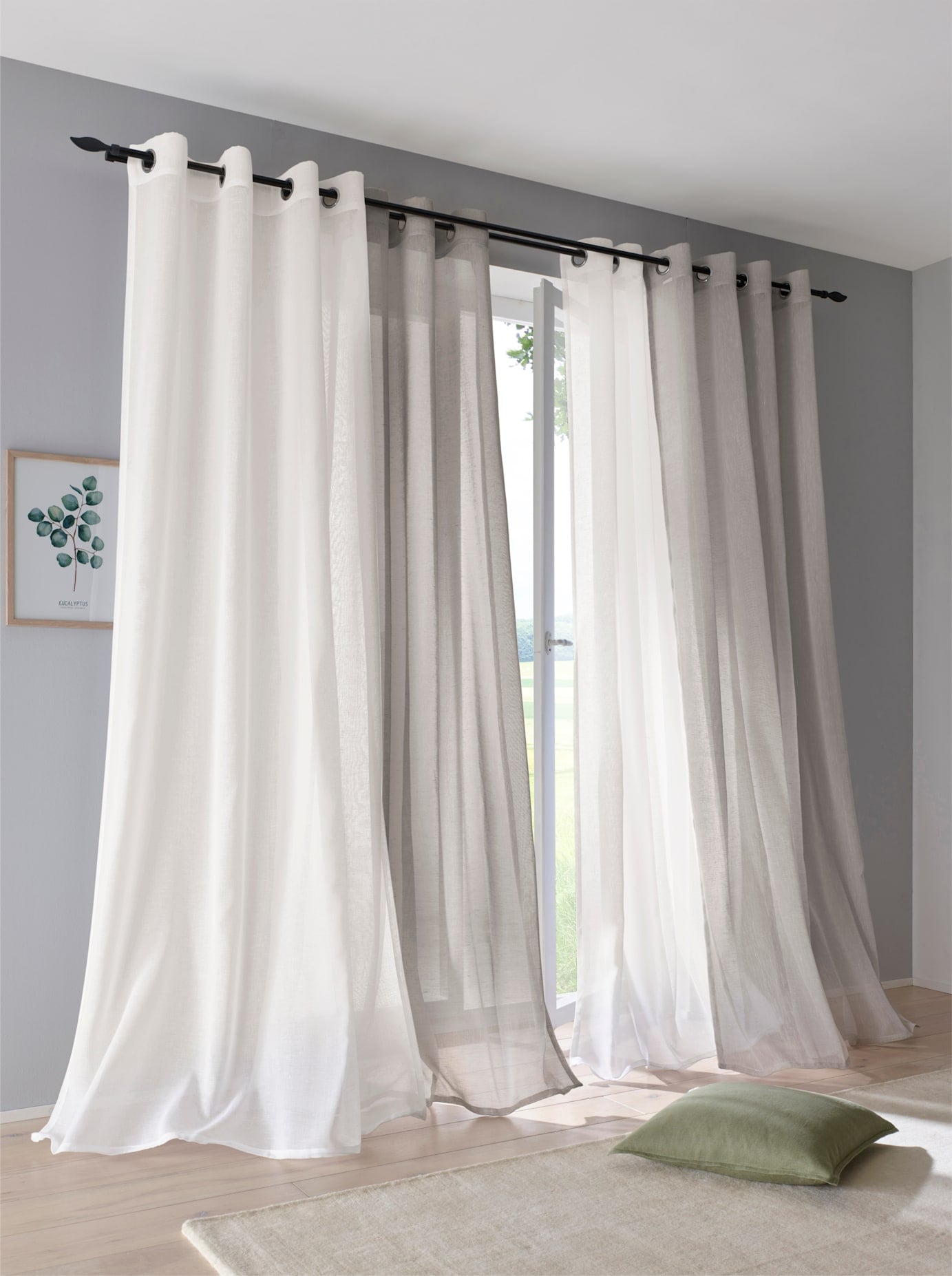 Heine Home Gardine Multifunktionsband 1 Stk. tlg. in beige