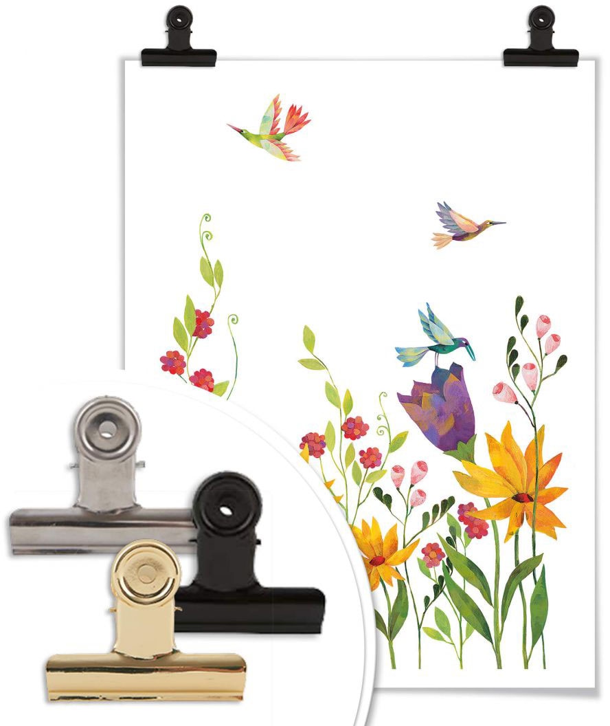 Poster Bild, »Blanz Blütenpoesie (1 Wandbild, Blumen, Poster, bei OTTO Blumen St.), Wandposter Wall-Art Floral«,