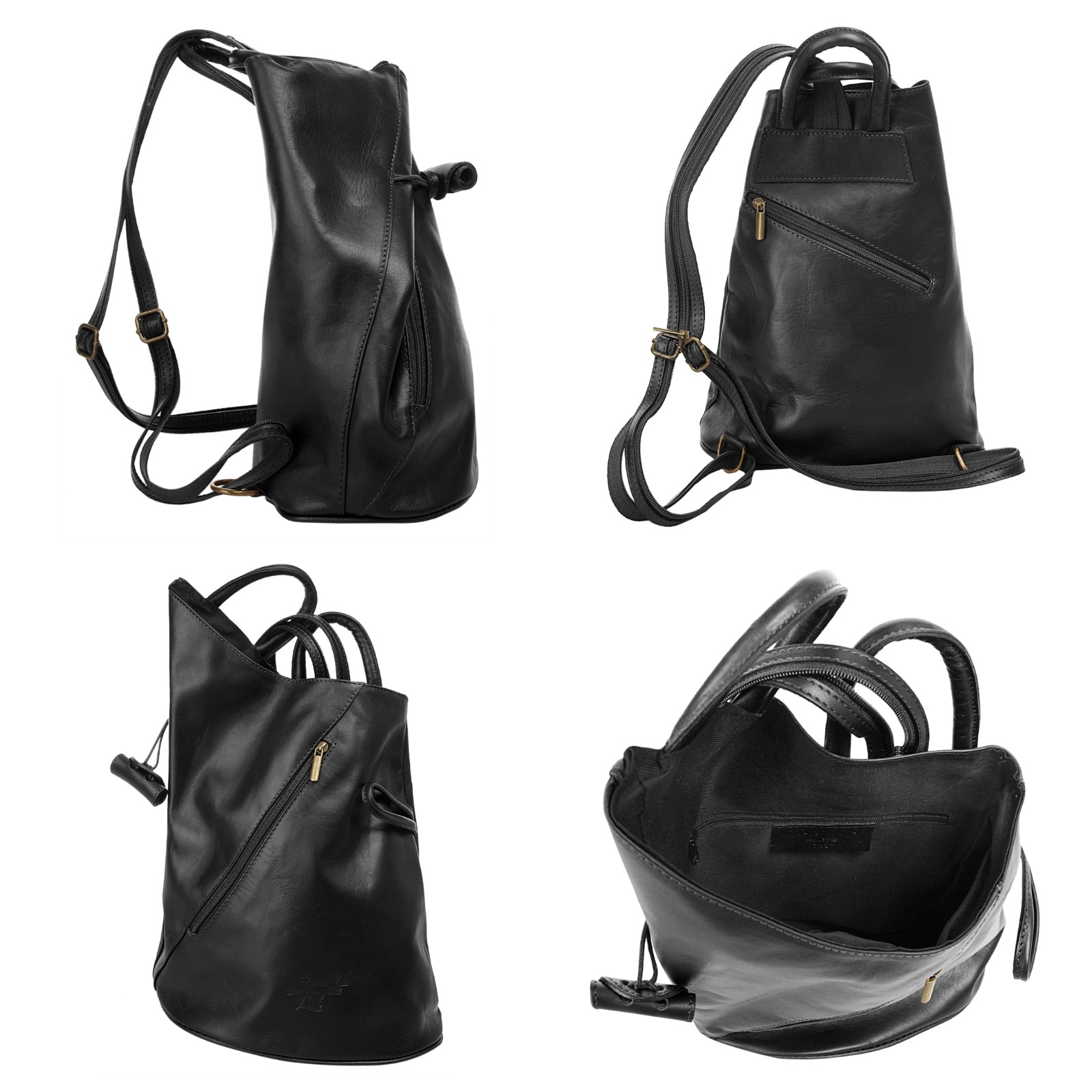 Samantha Look Cityrucksack, echt Leder, Made in Italy