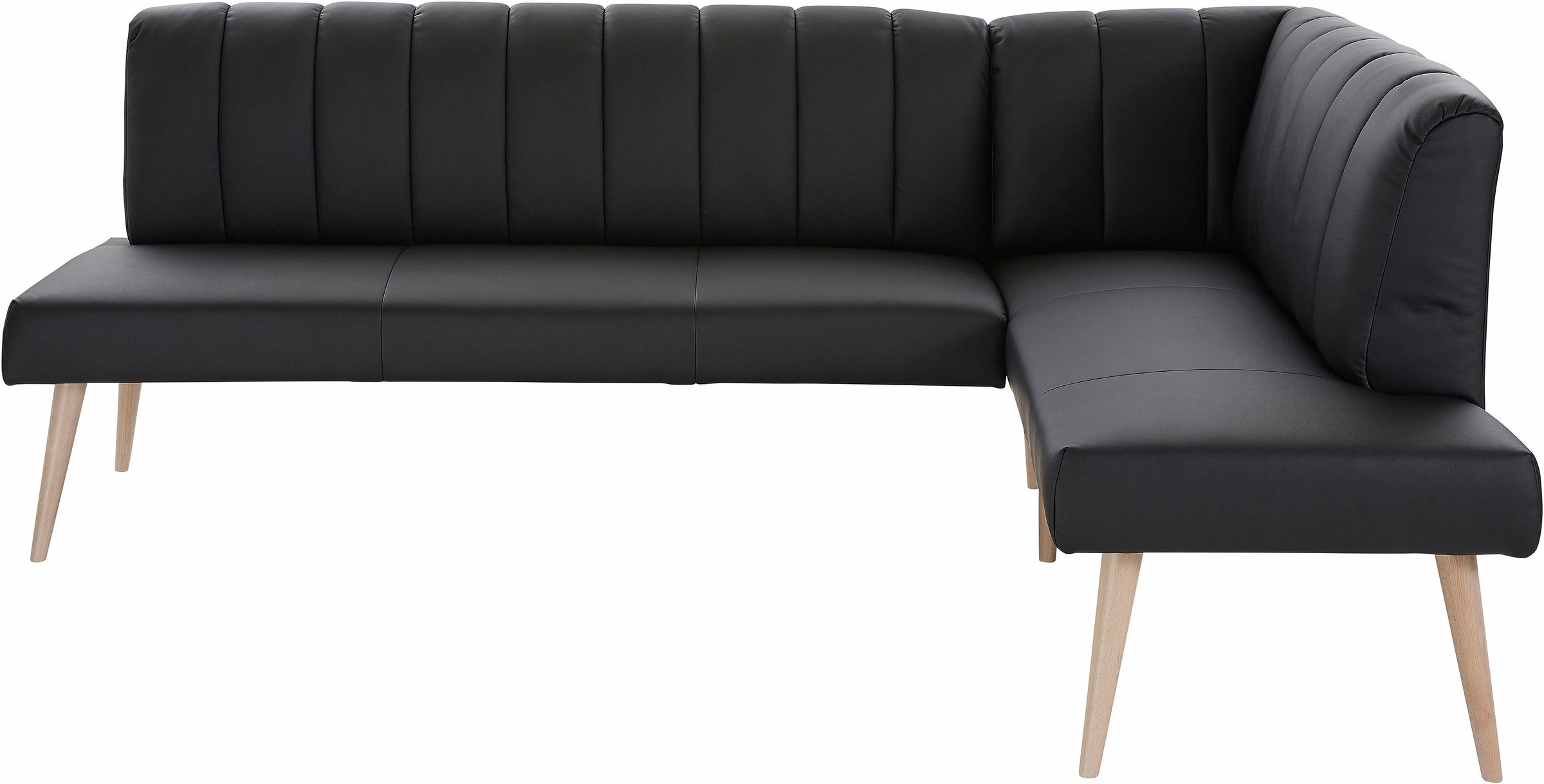 exxpo - sofa fashion Eckbank »Costa, moderne Rückensteppung, bequem und elegant, hoher Holzfuß«, hochwertig verarbeitet, Frei im Raum stellbar