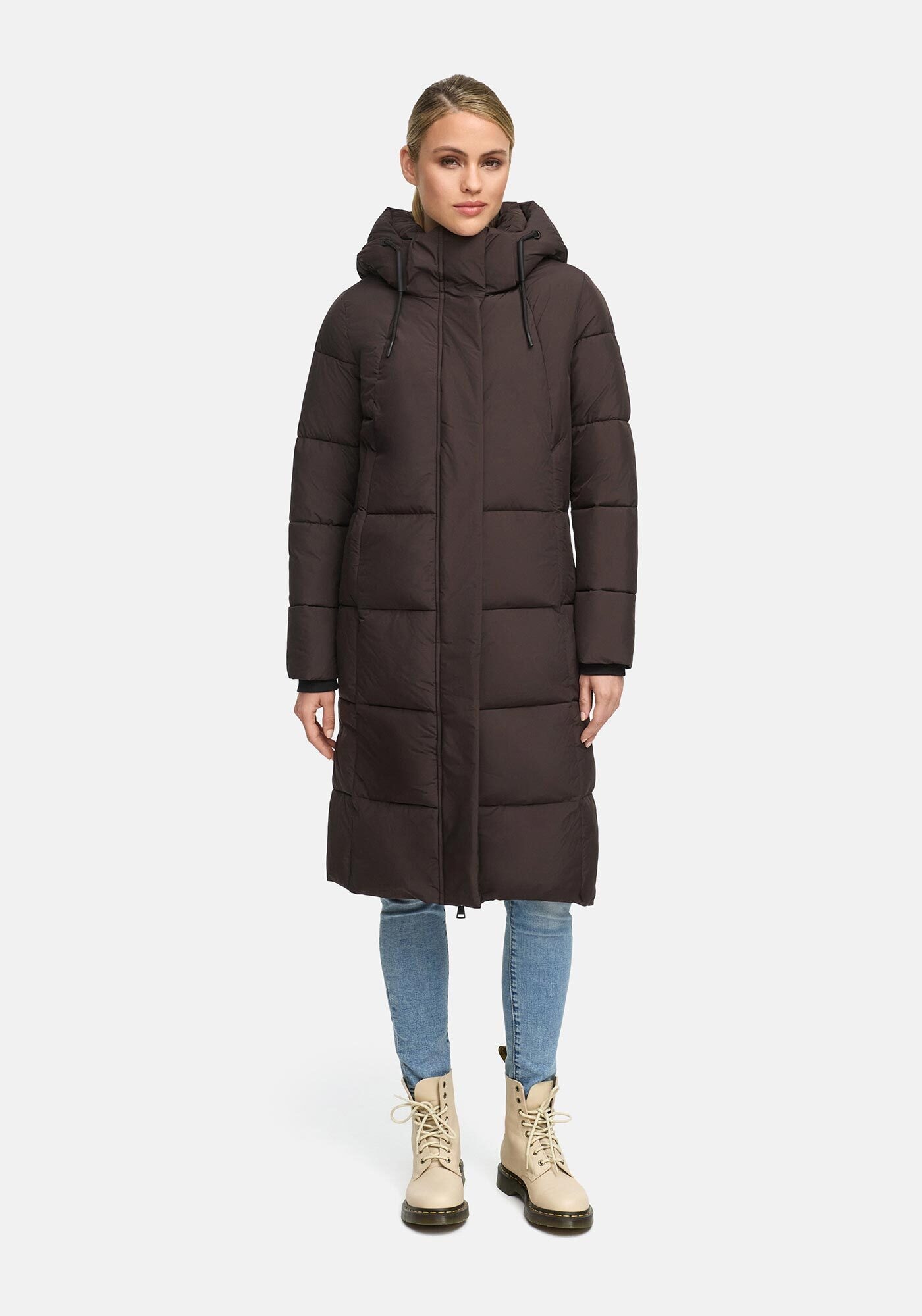 Marikoo Winterjacke »Marikoo Chumanii Damen Herbst Winter Steppmantel Parka lang N057«