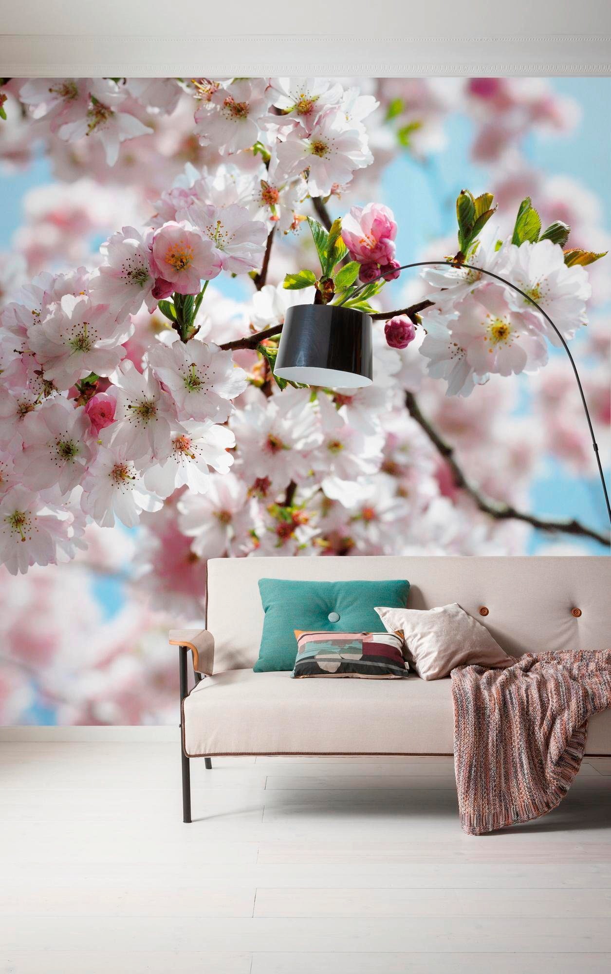 Komar Vliestapete »Digitaldruck Vlies - Spring - Größe 300 x 250 cm«, bedruckt, Wohnzimmer, Schlafzimmer